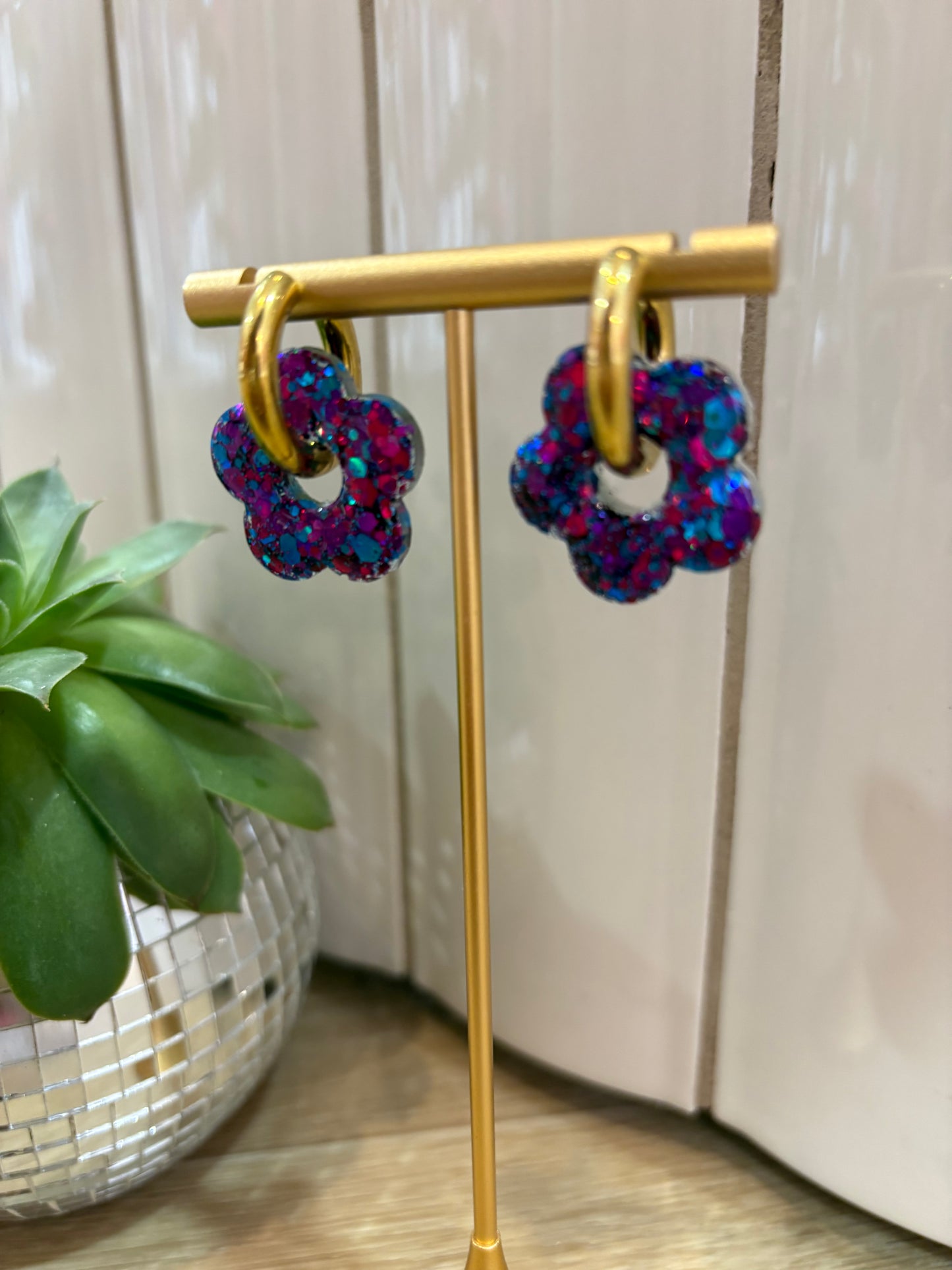 Boucles d'oreille fleur