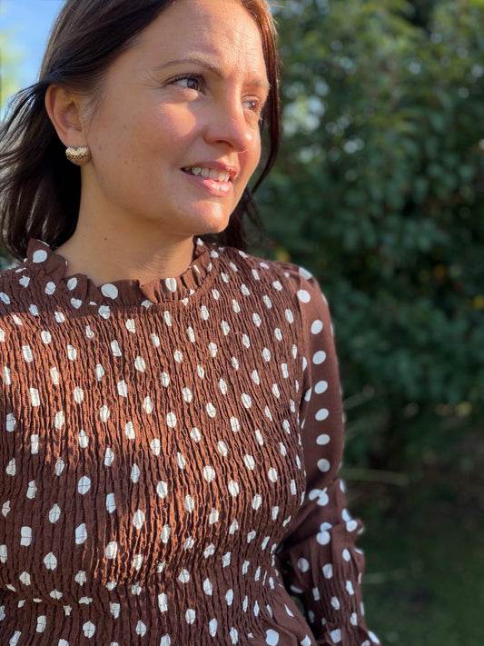 Blouse Perrine marron