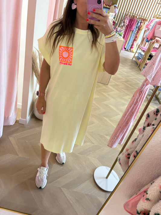 Robe Soleil jaune courte