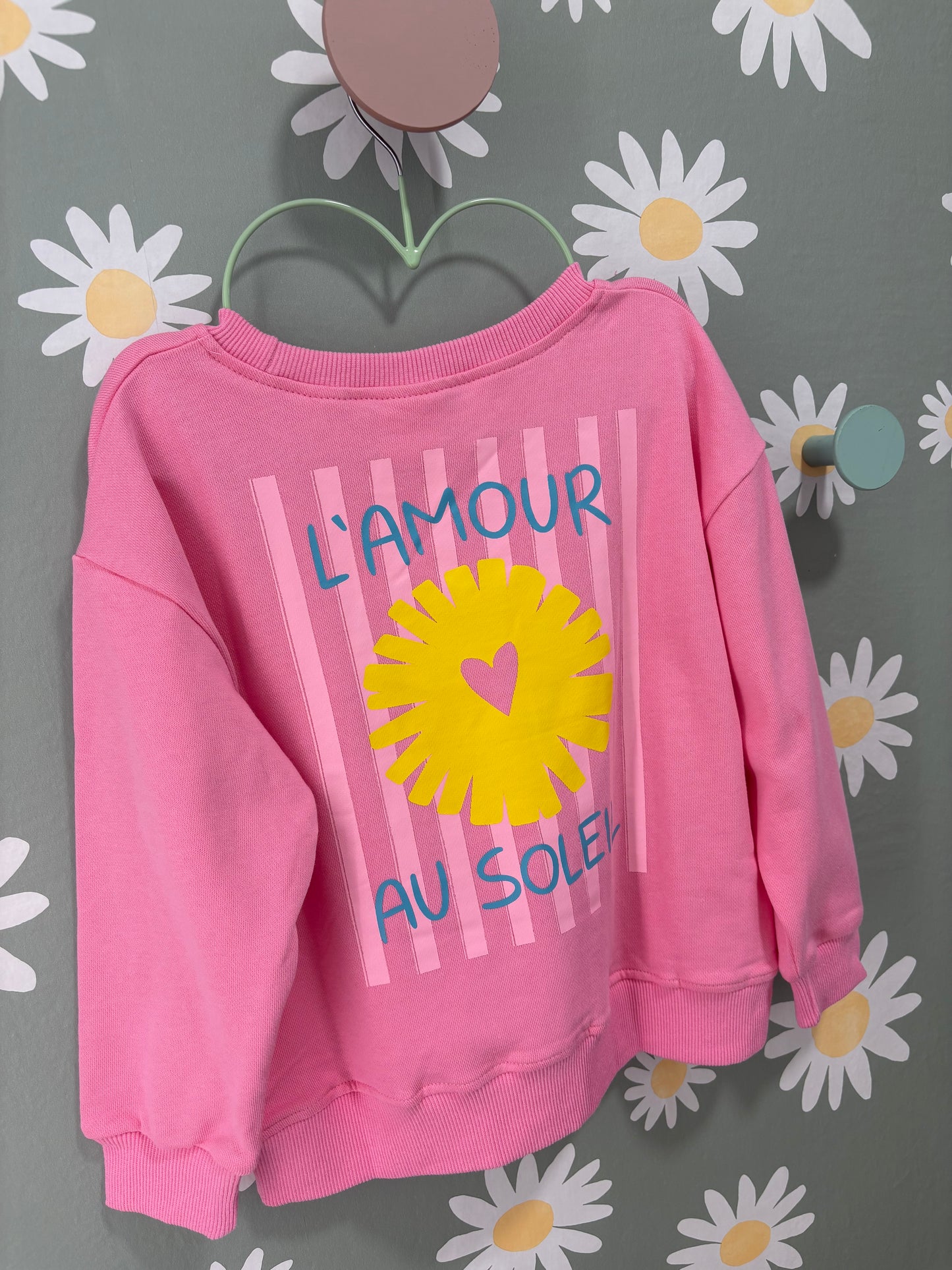Sweat “L’amour au soleil” ☀️ rose enfant