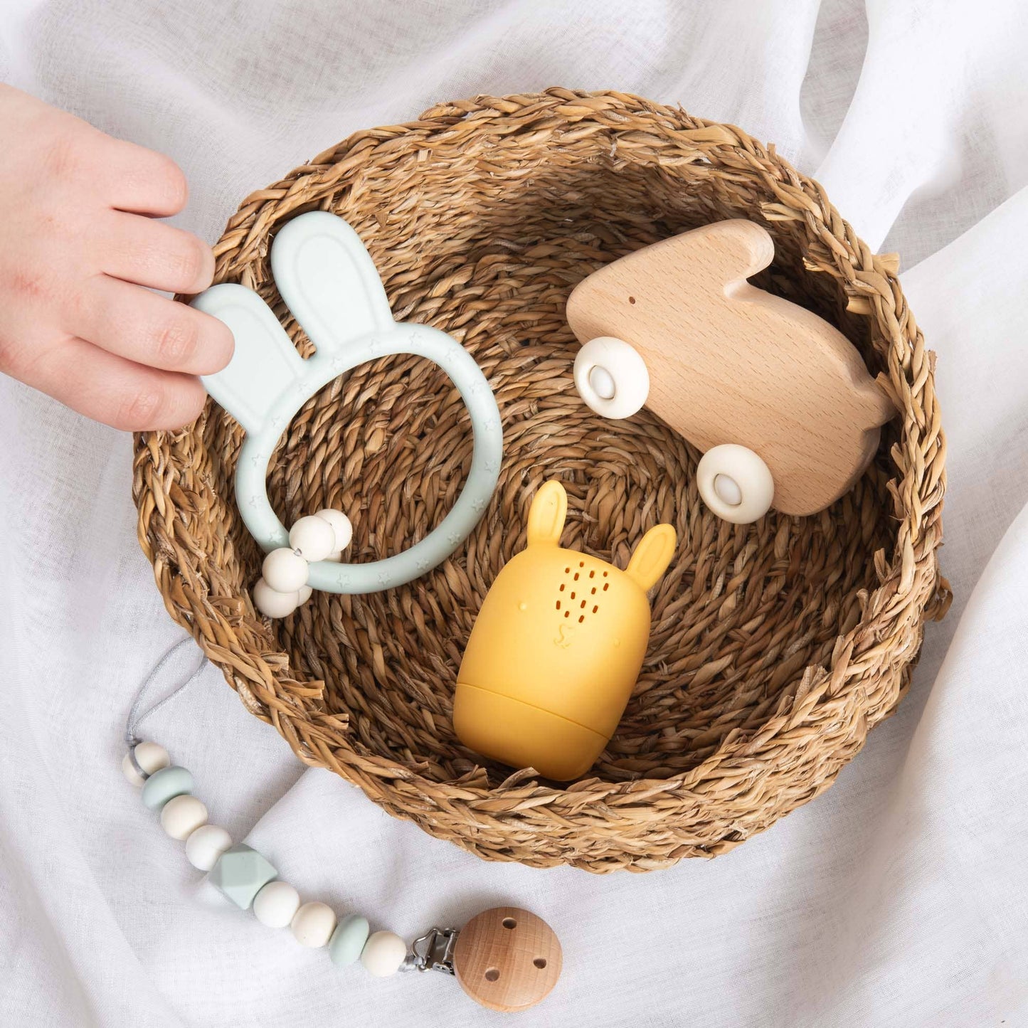 Coffret 3 Jouets Eveil Lapin