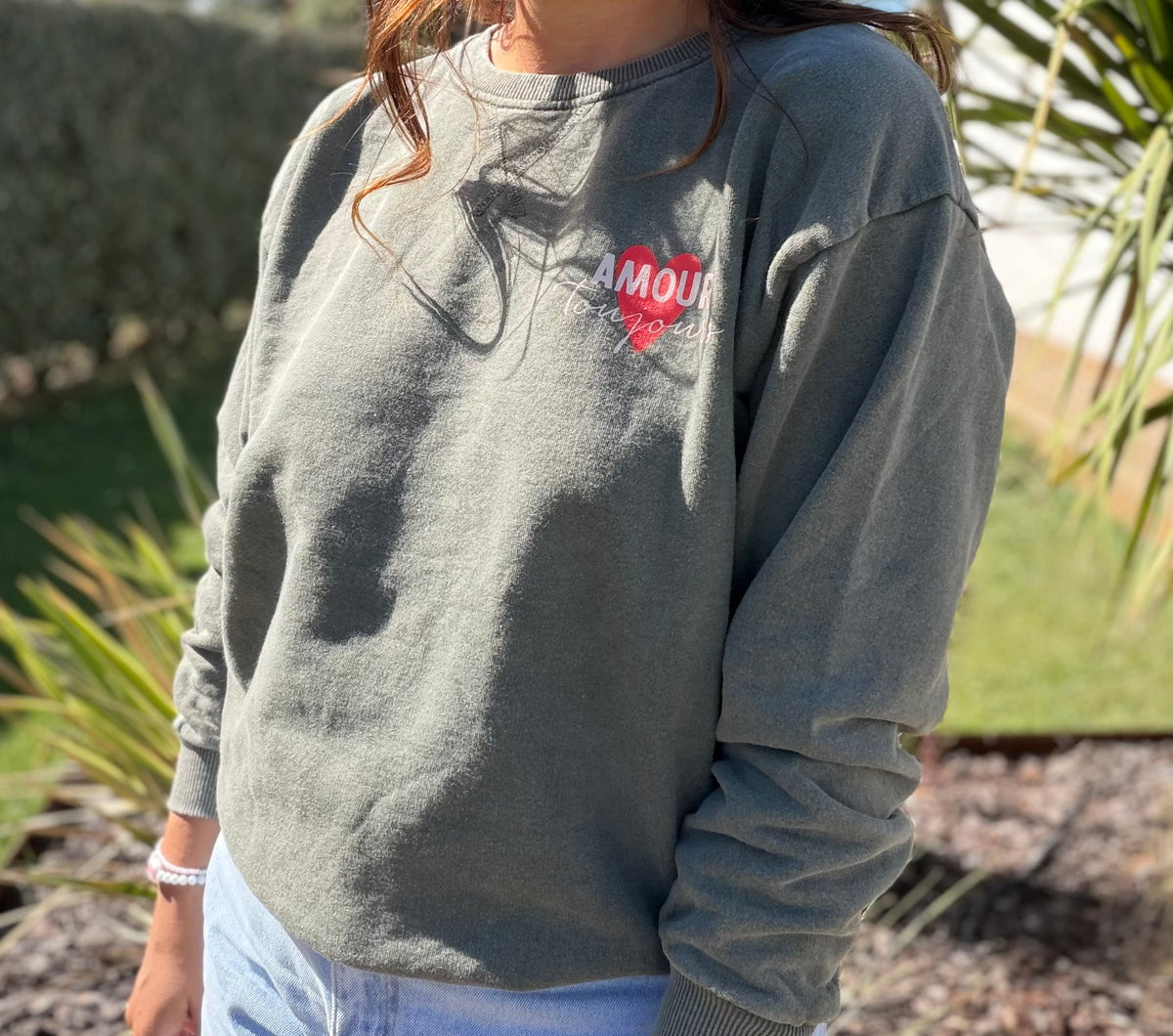 Sweat Amour toujours kaki