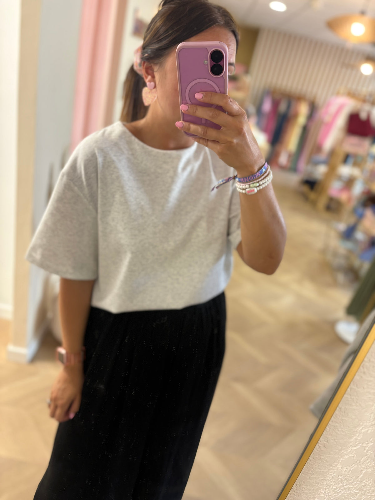 Top Jojo gris