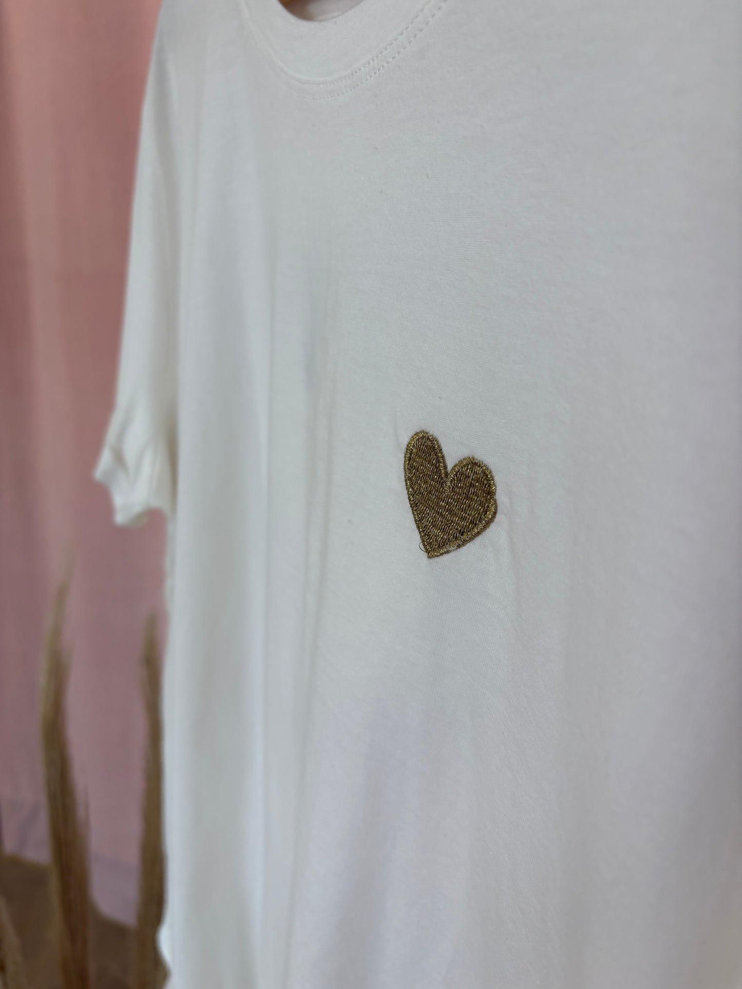 T-shirt cœur doré
