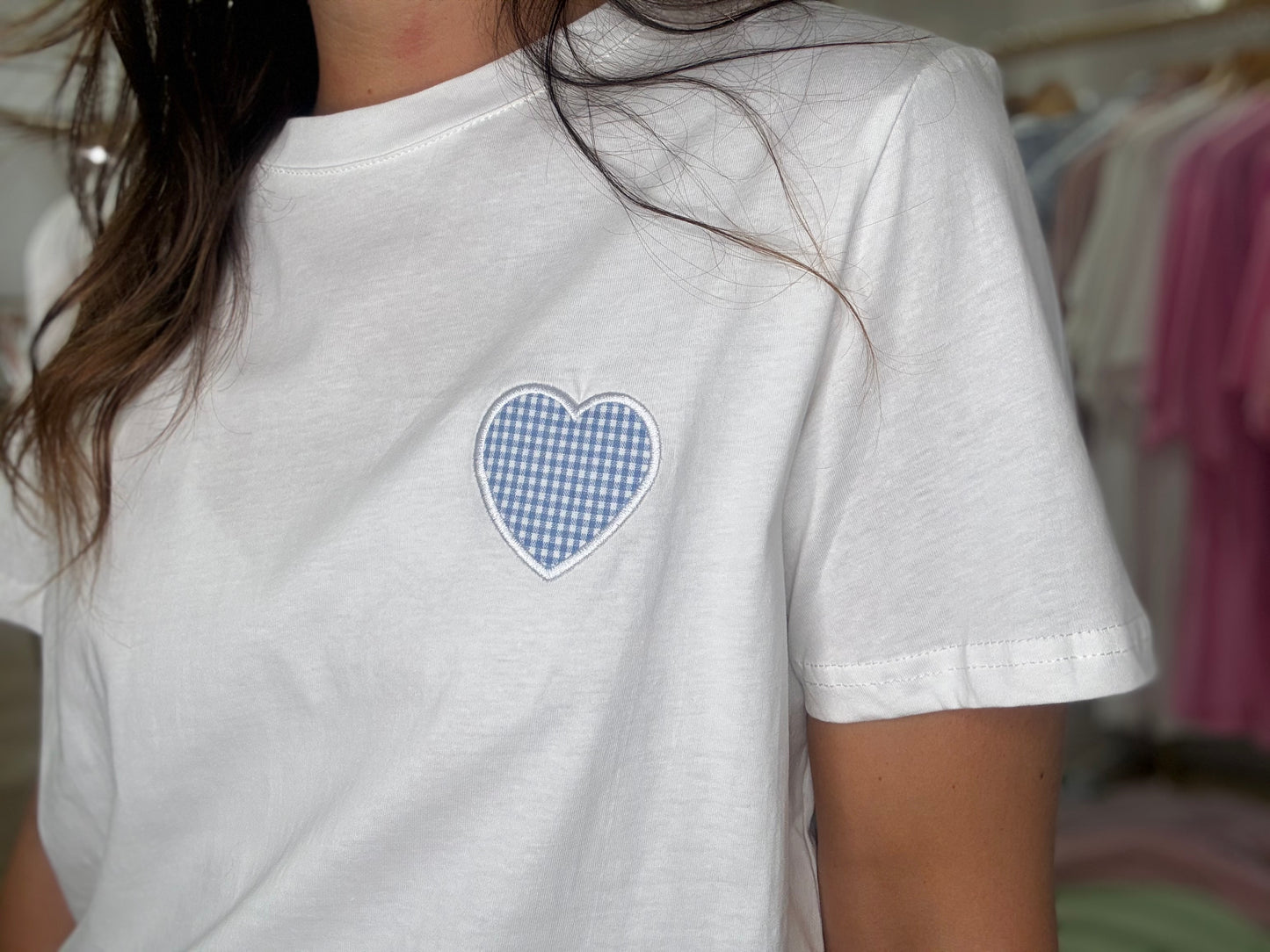 T-shirt Coeur Bleu