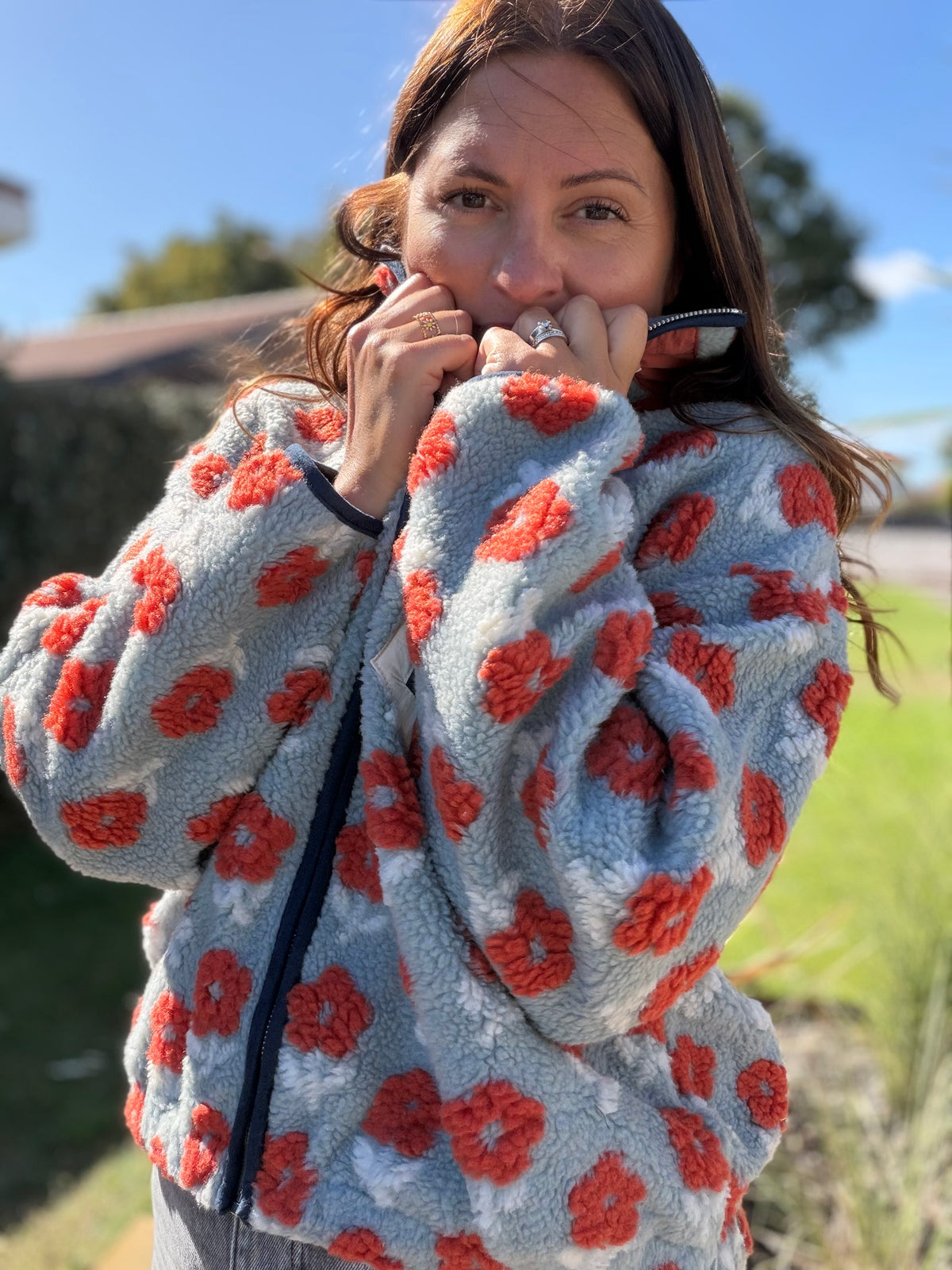 Veste Mia rouille