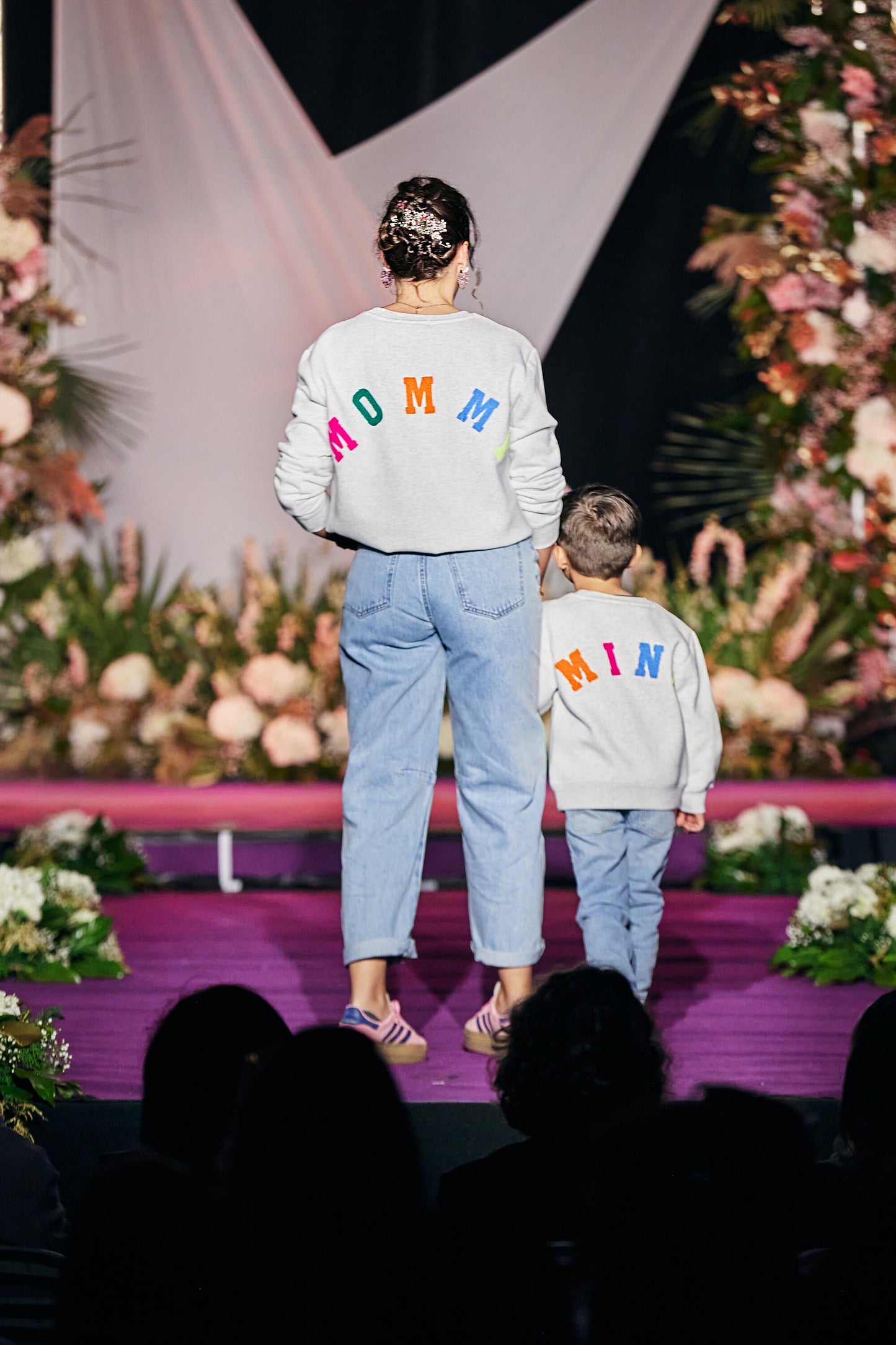 Sweat Mommy gris chiné