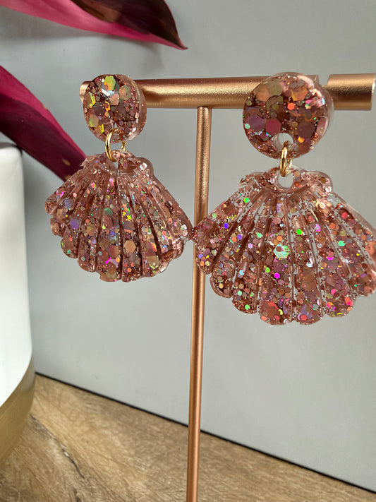Boucles d’oreilles Coquillage - Champagne