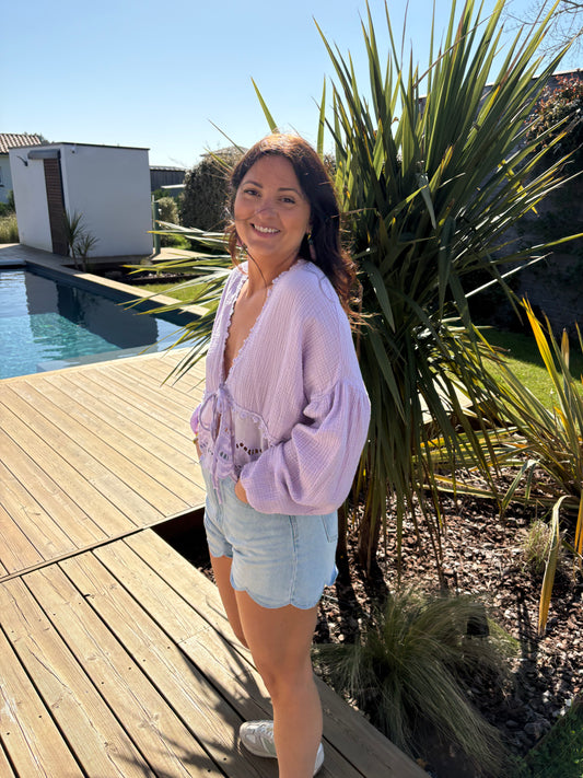 Blouse Louise mauve