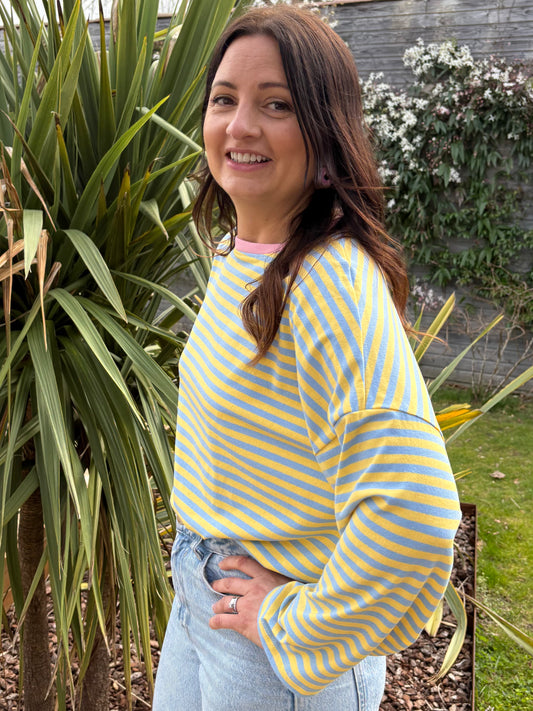 T-shirt Marine jaune & bleu