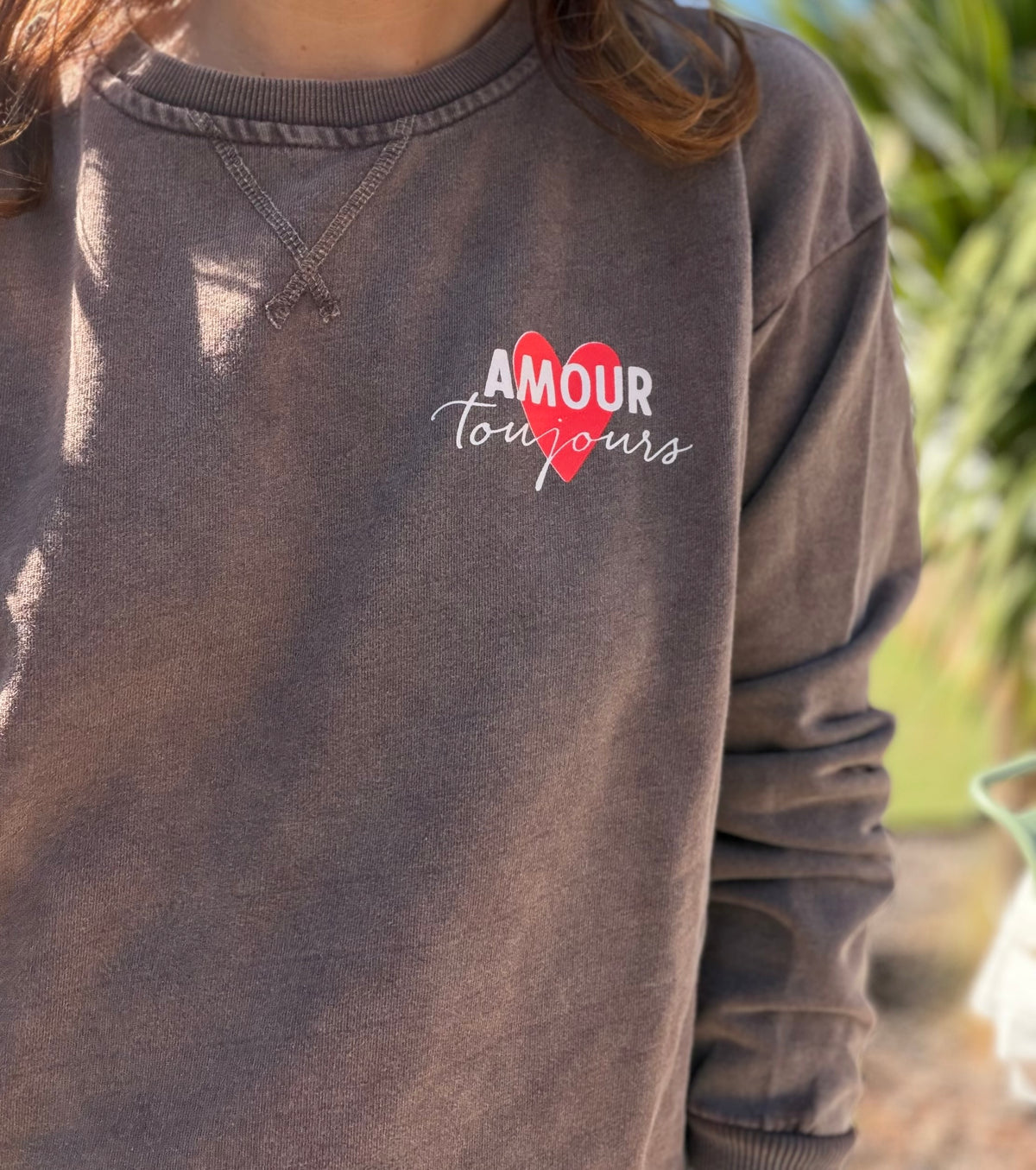 Sweat Amour toujours marron