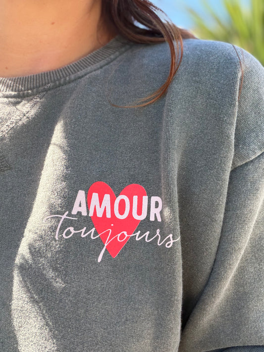 Sweat Amour toujours kaki