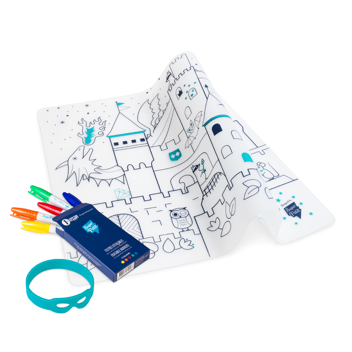 Coloriage réutilisable - Set en silicone CHATEAU