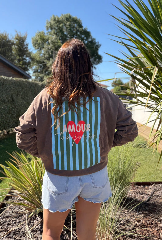 Sweat Amour toujours marron