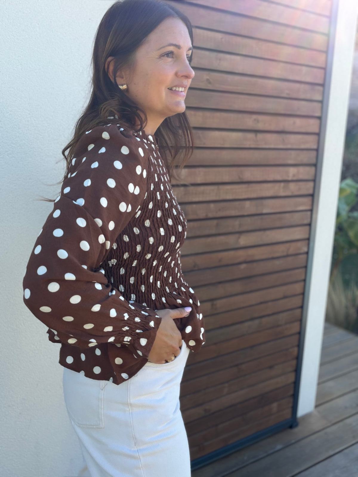Blouse Perrine marron