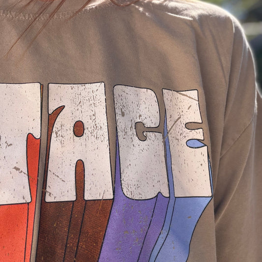 T-shirt Vintage taupe