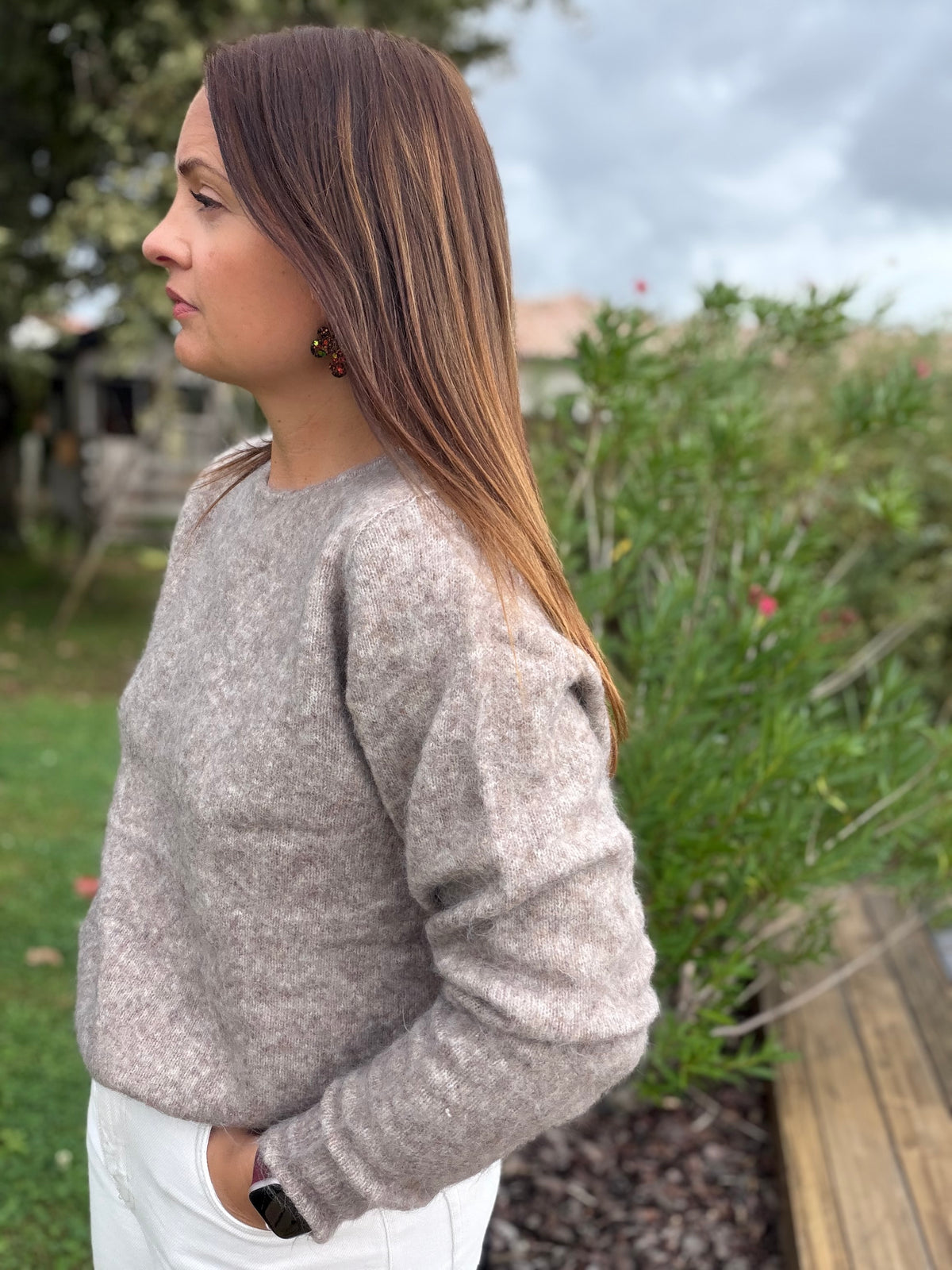 Pull Lalie taupe