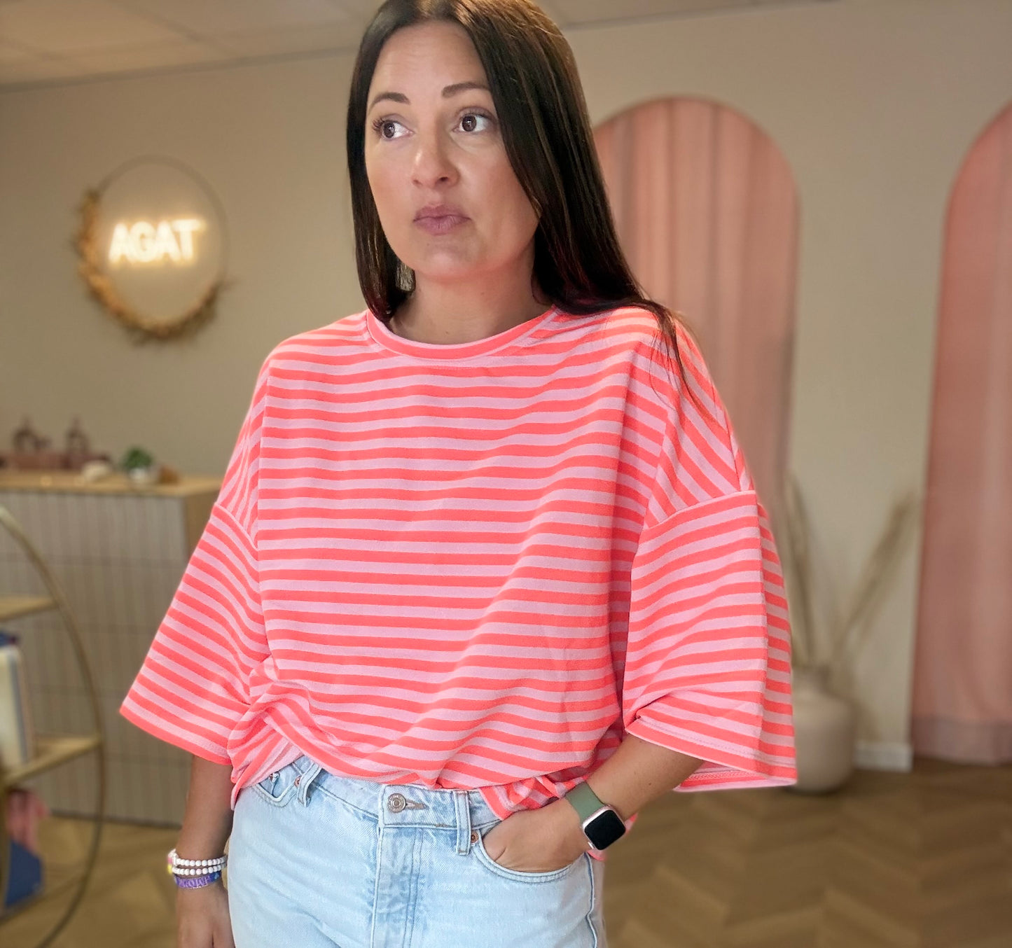 T-shirt Léonie corail