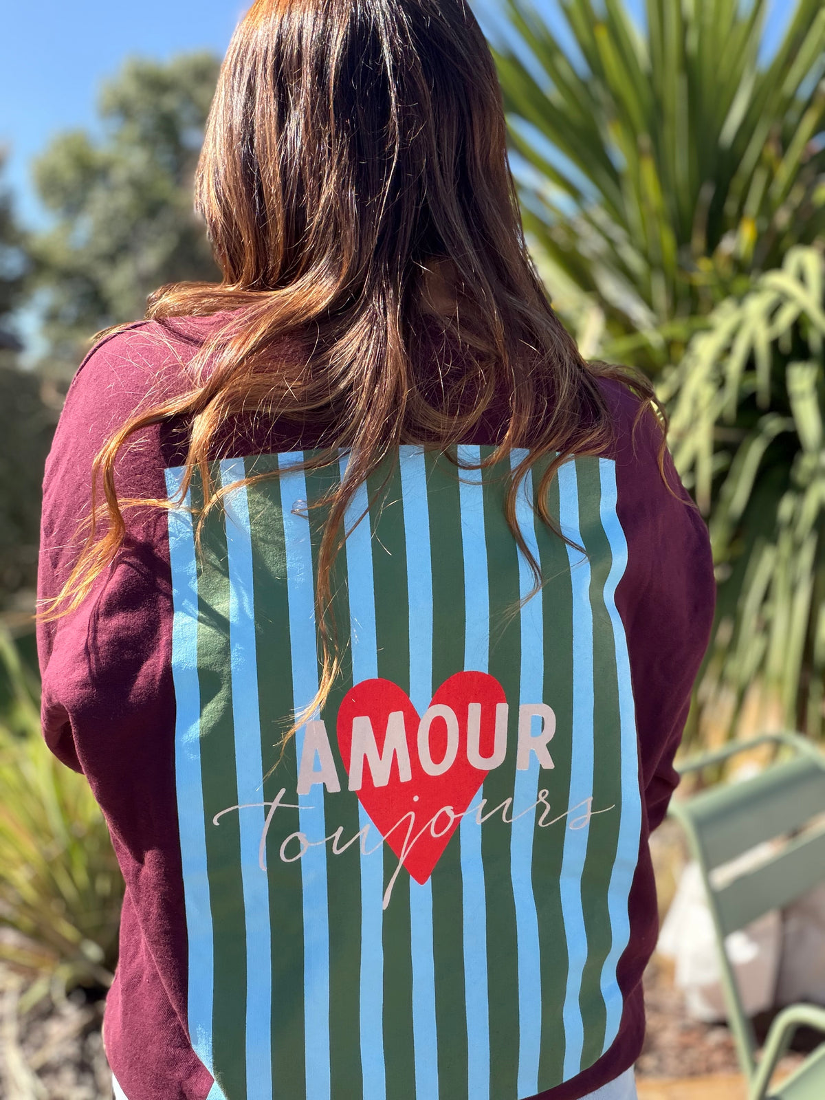 Sweat Amour toujours Bordeaux
