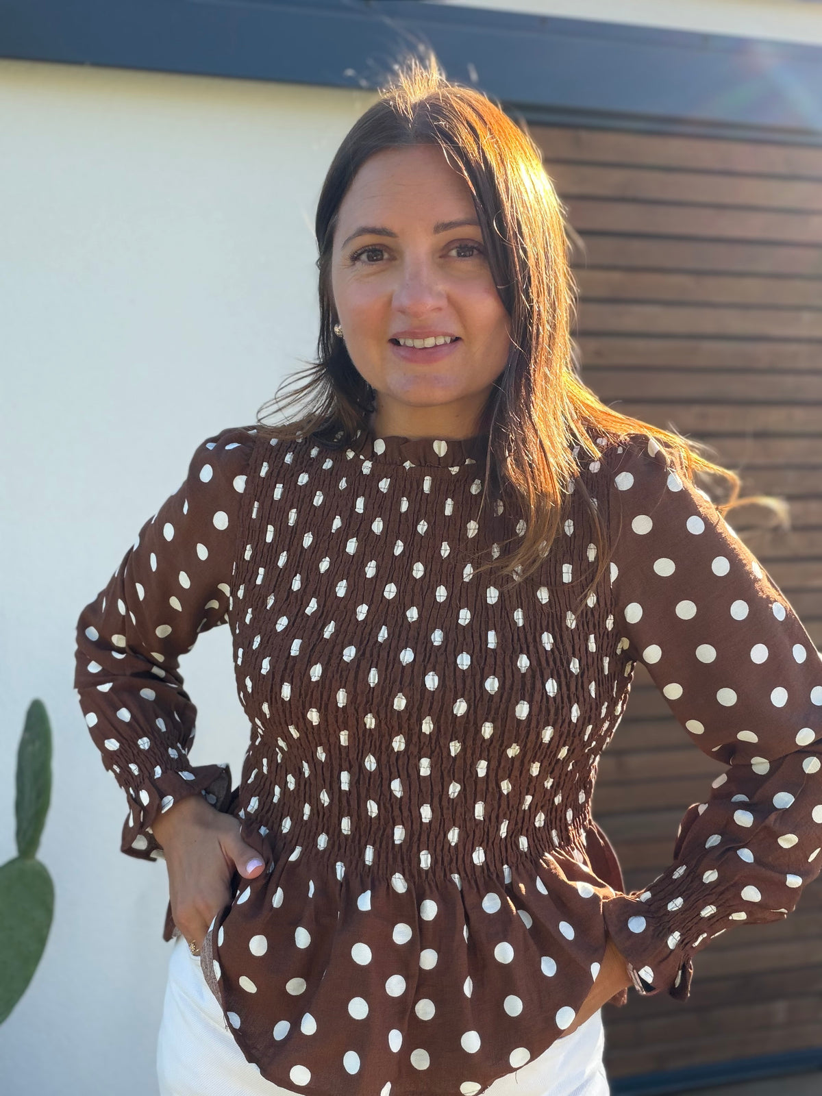 Blouse Perrine marron