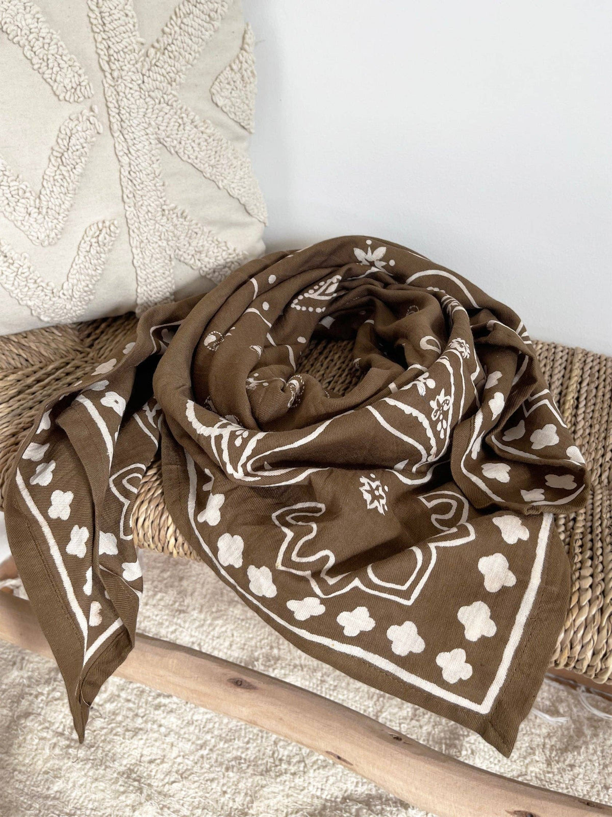 Foulard Louisette - Bandana marron