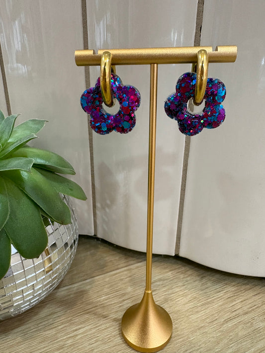 Boucles d'oreille fleur