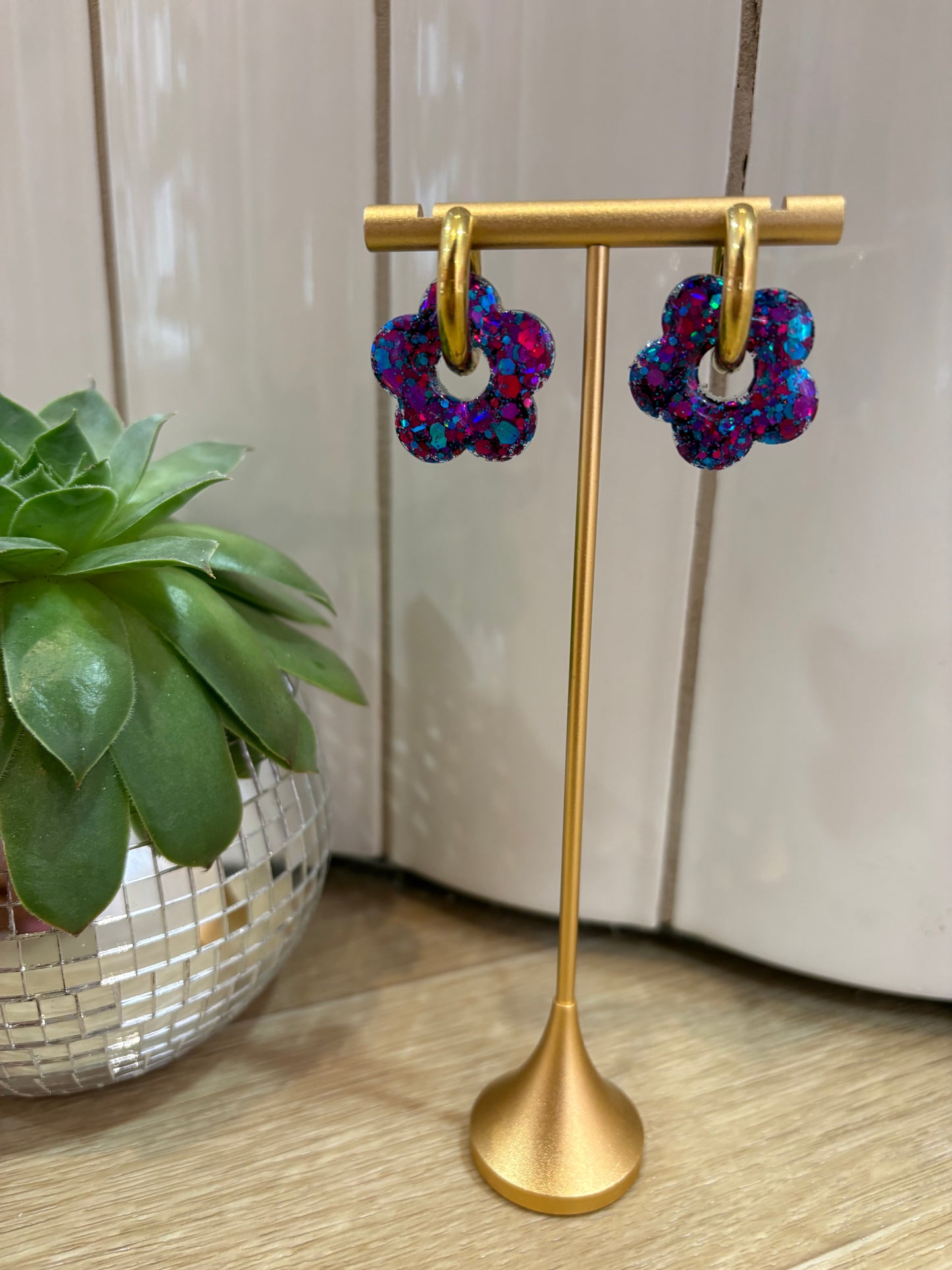 Boucles d'oreille fleur