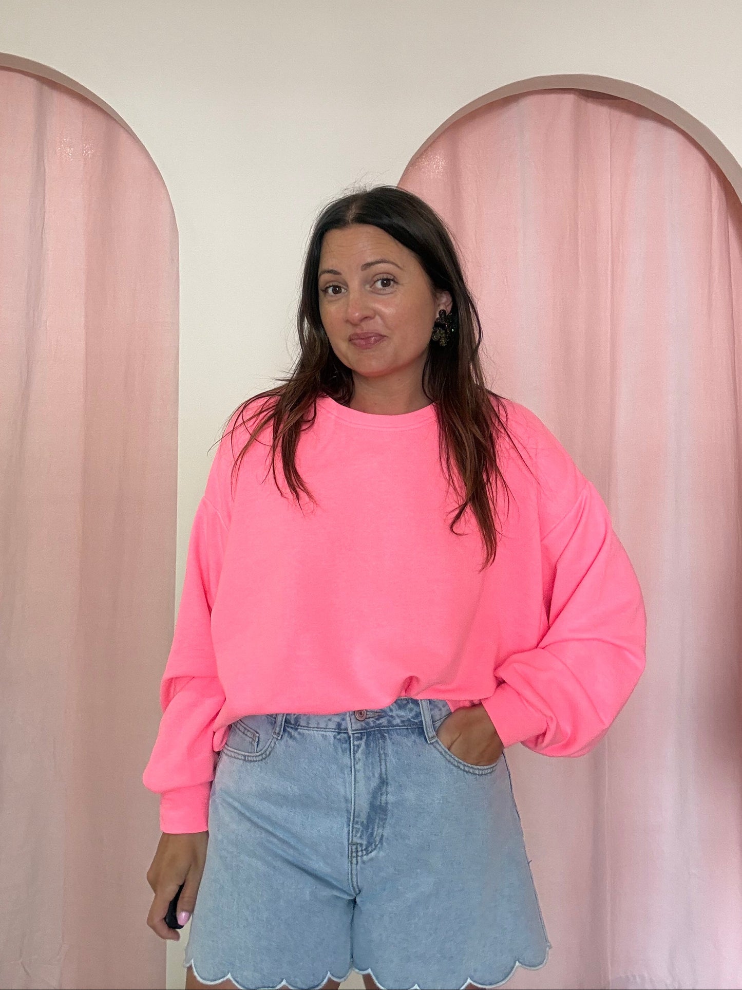 Sweat Good vibes fushia