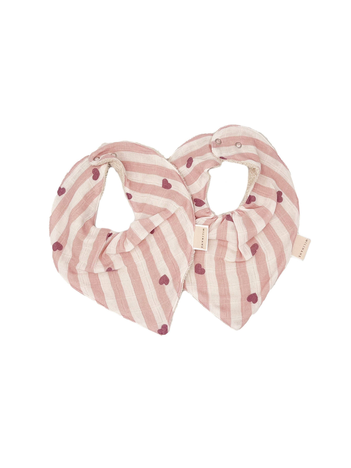 Bavoir bandana MAEL rose