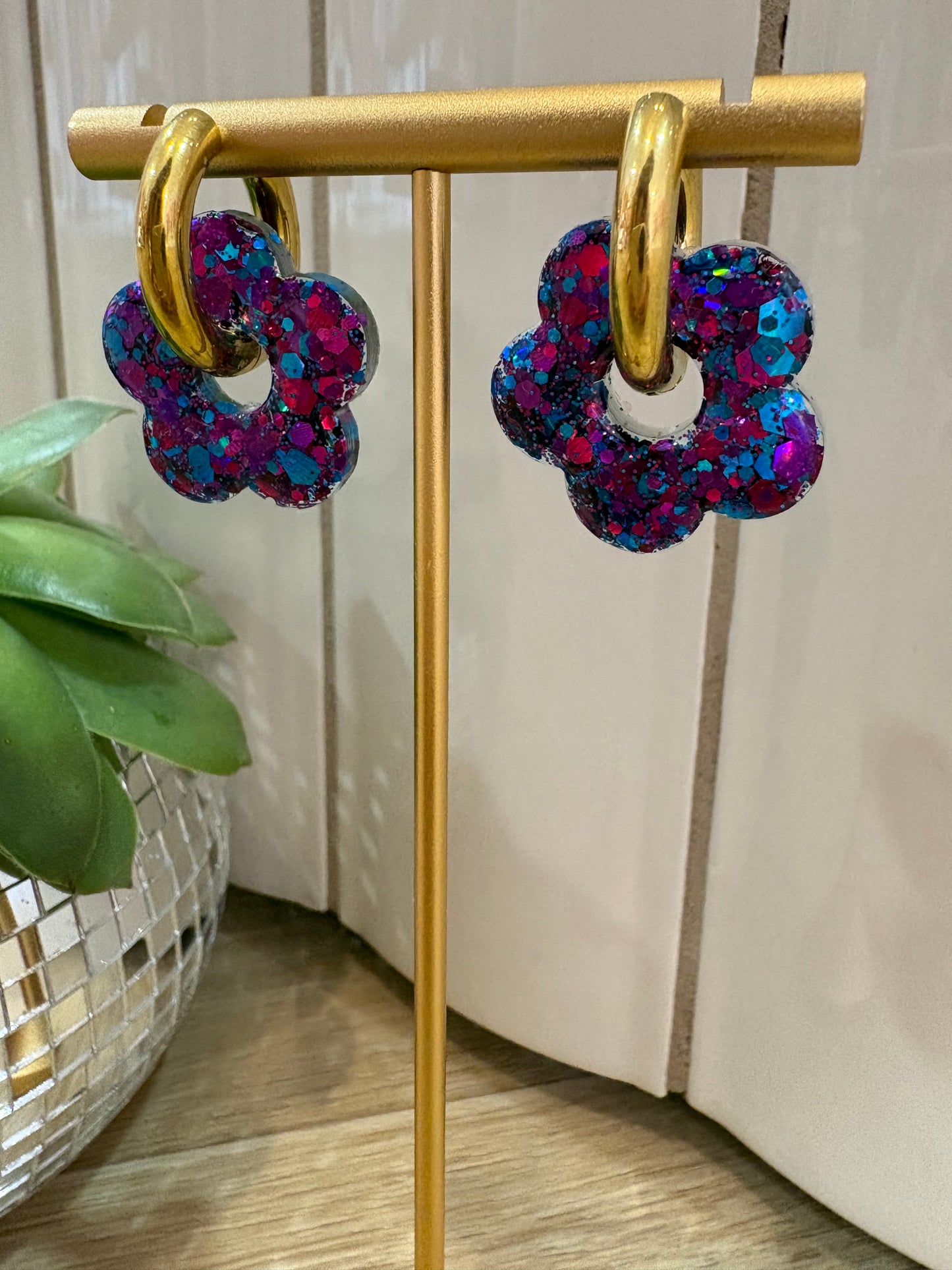 Boucles d'oreille fleur