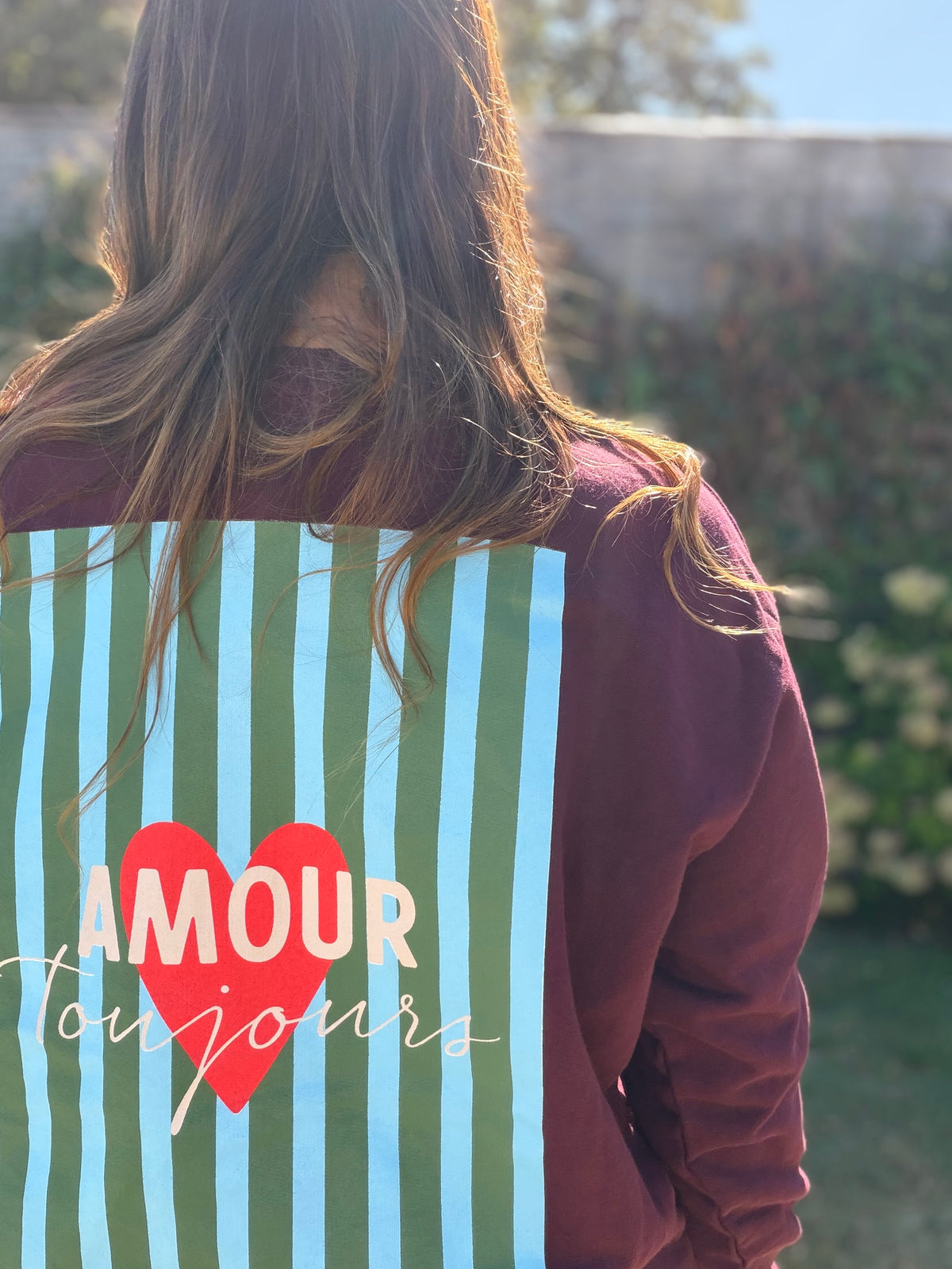Sweat Amour toujours Bordeaux