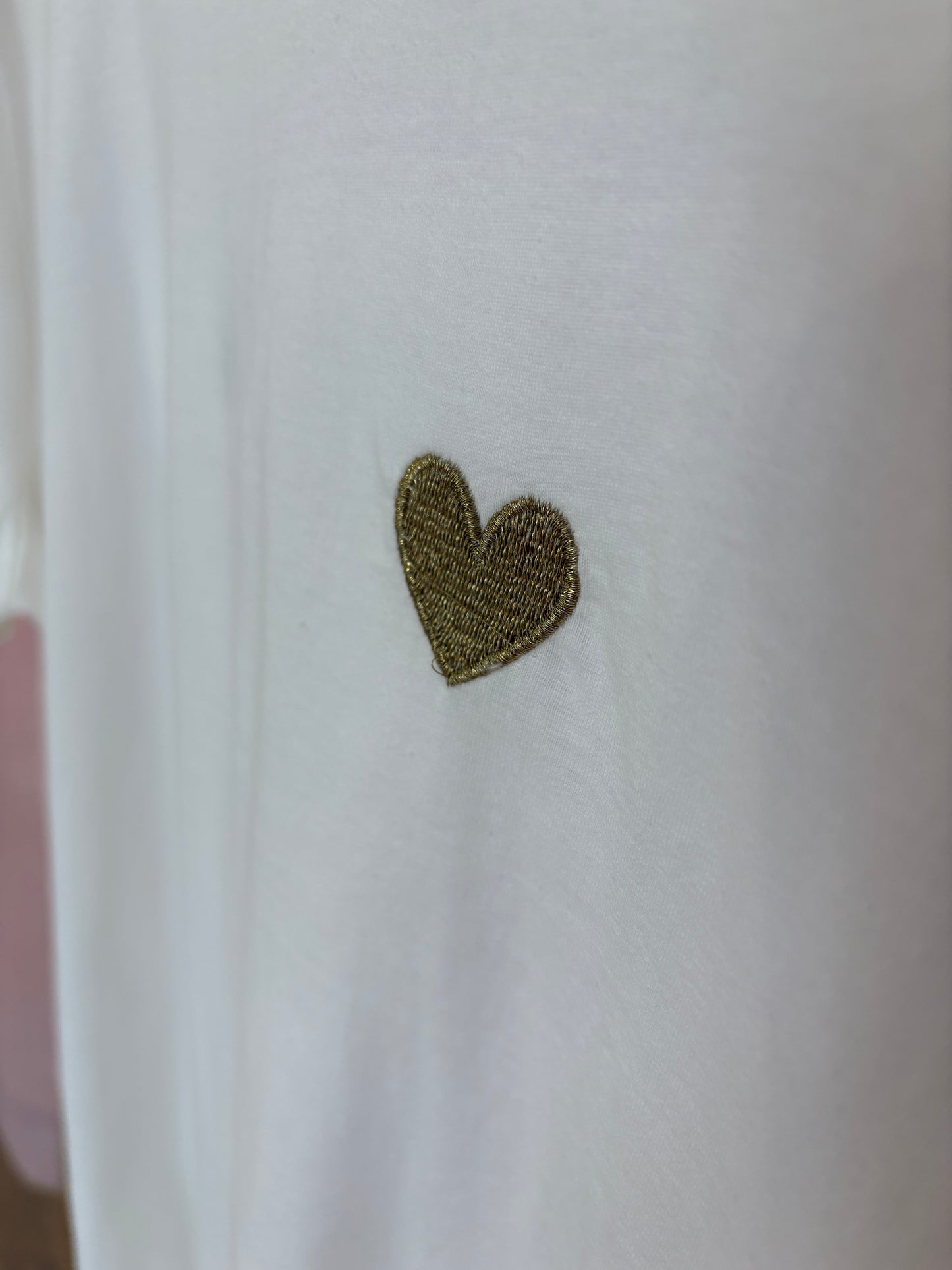 T-shirt cœur doré