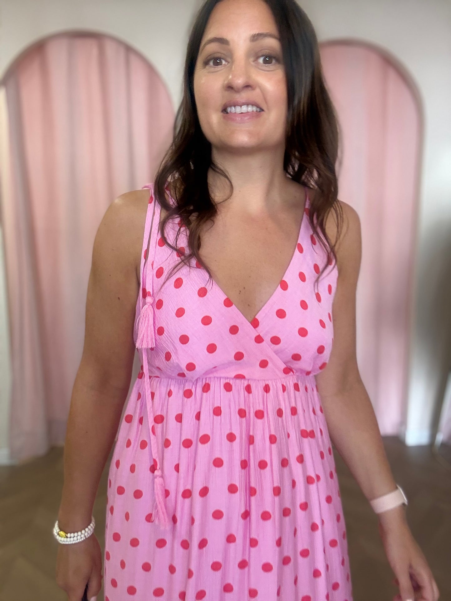 Robe Polka rose
