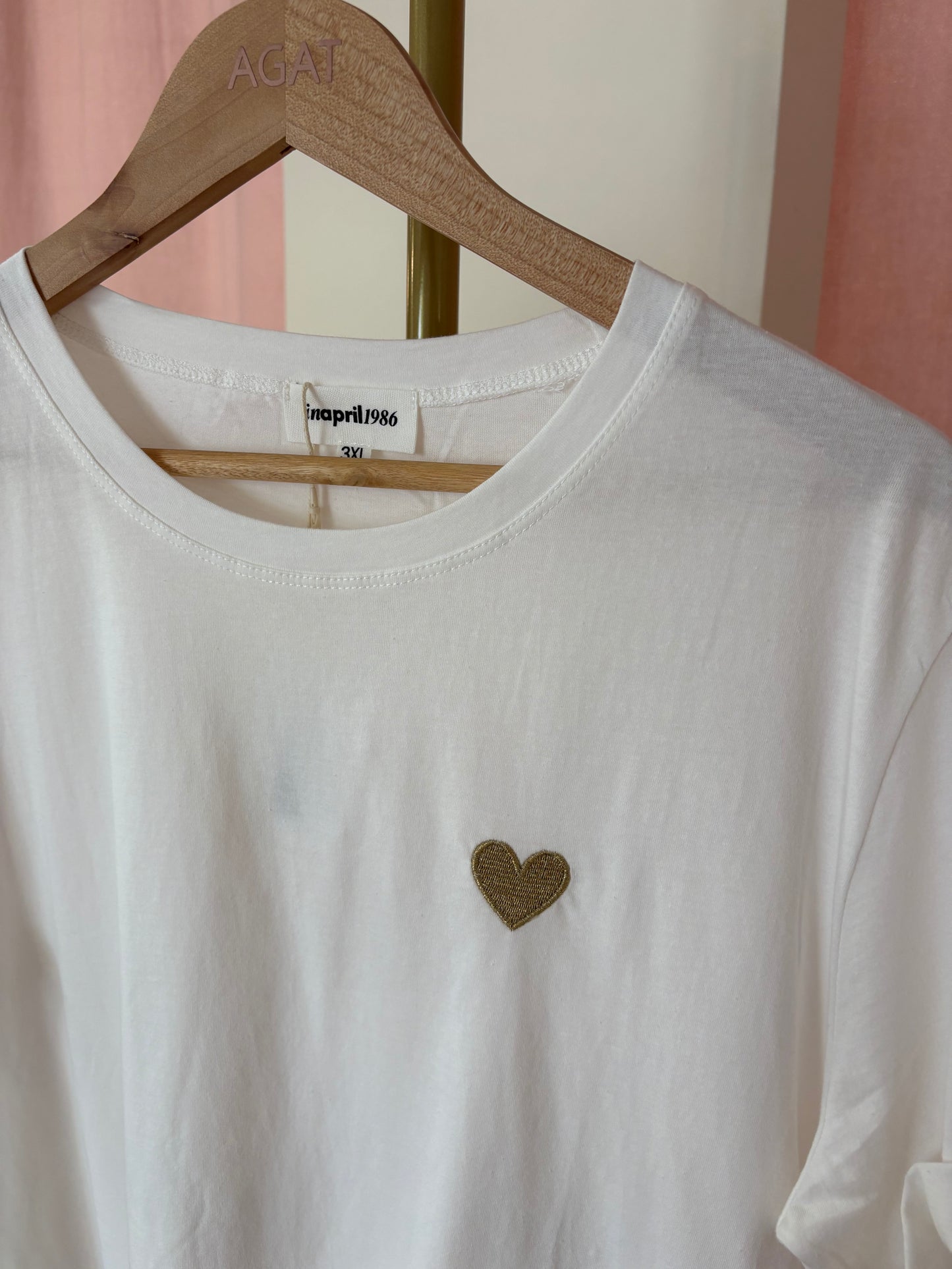 T-shirt cœur doré