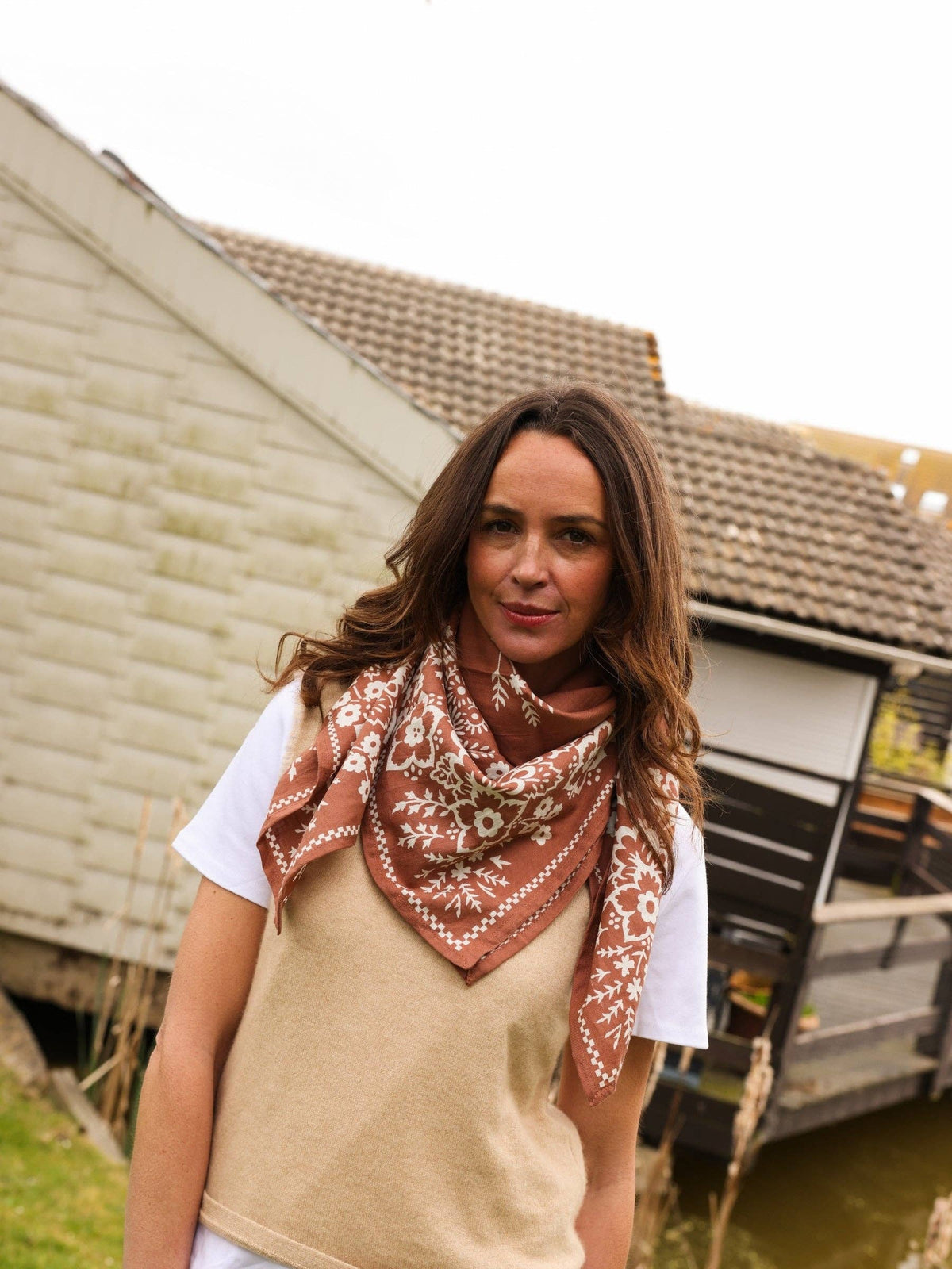 Foulard Louisette - Mysore bandana Cannelle