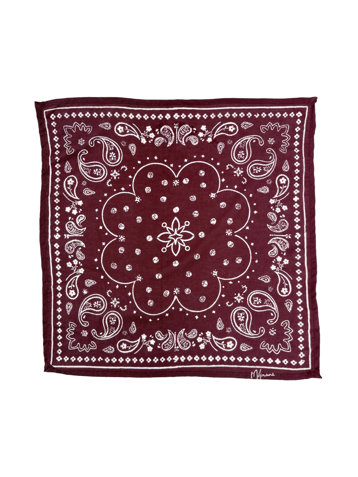 Foulard Louisette - Bandana bordeaux