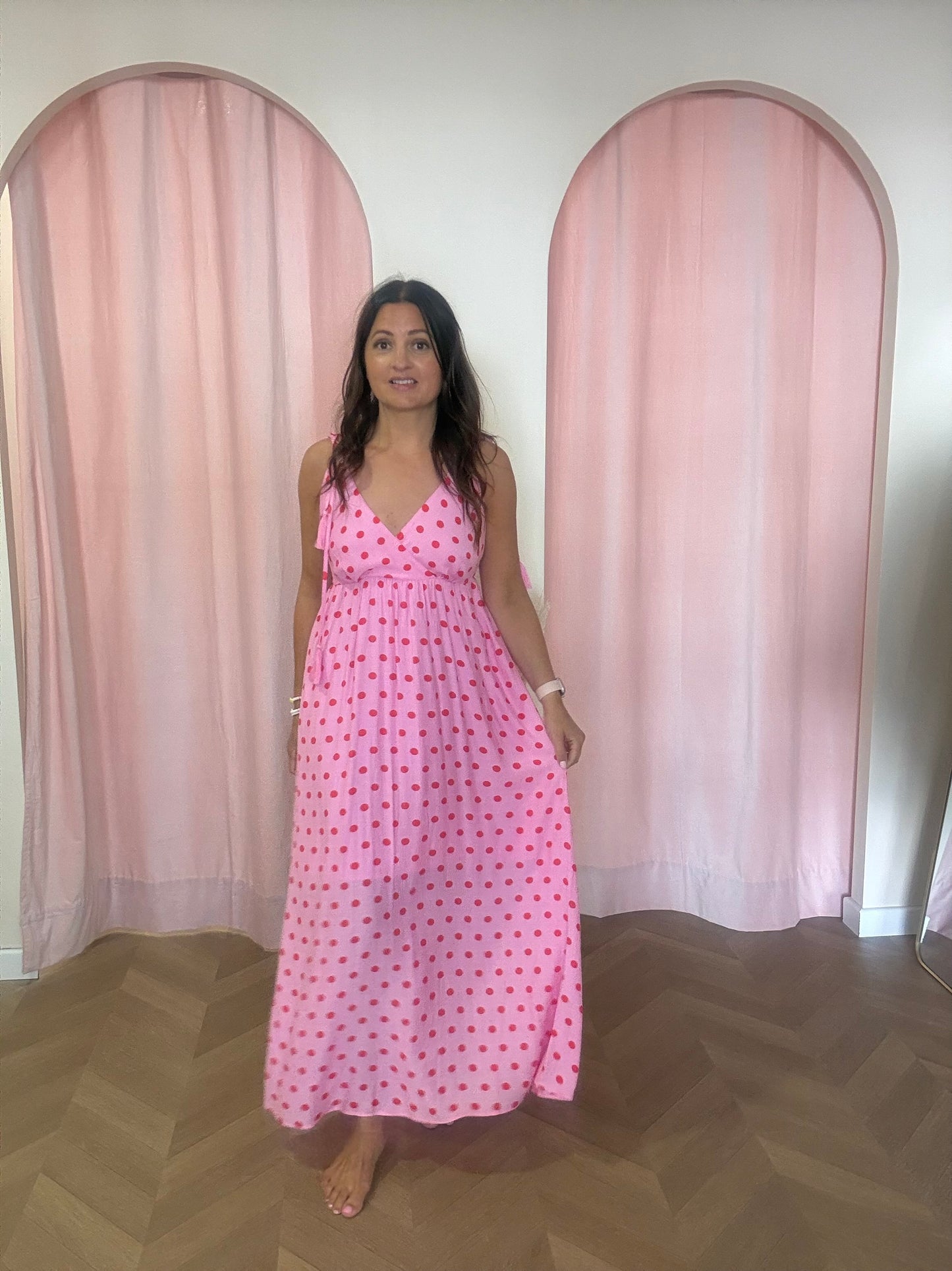 Robe Polka rose