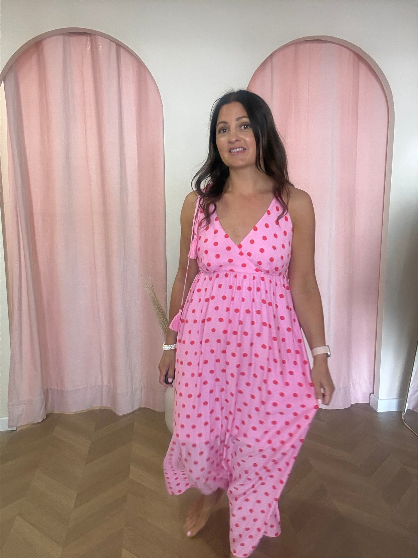 Robe Polka rose
