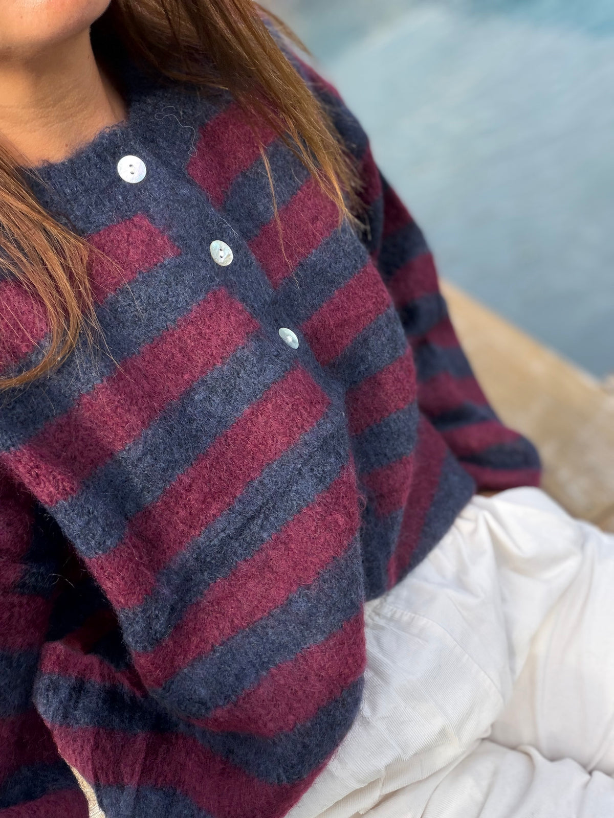 Gilet Arlette bordeaux