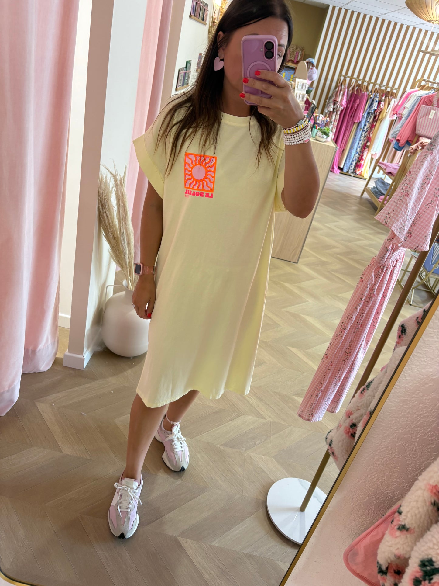 Robe Soleil jaune courte