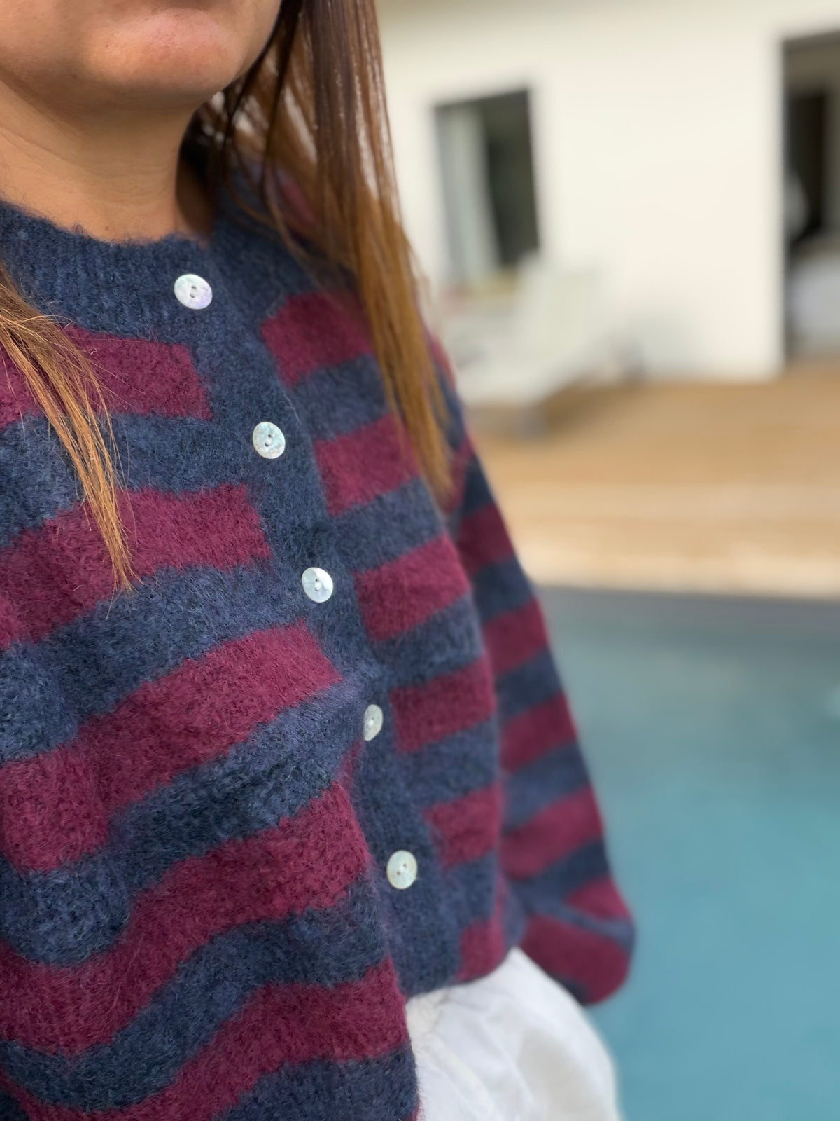 Gilet Arlette bordeaux