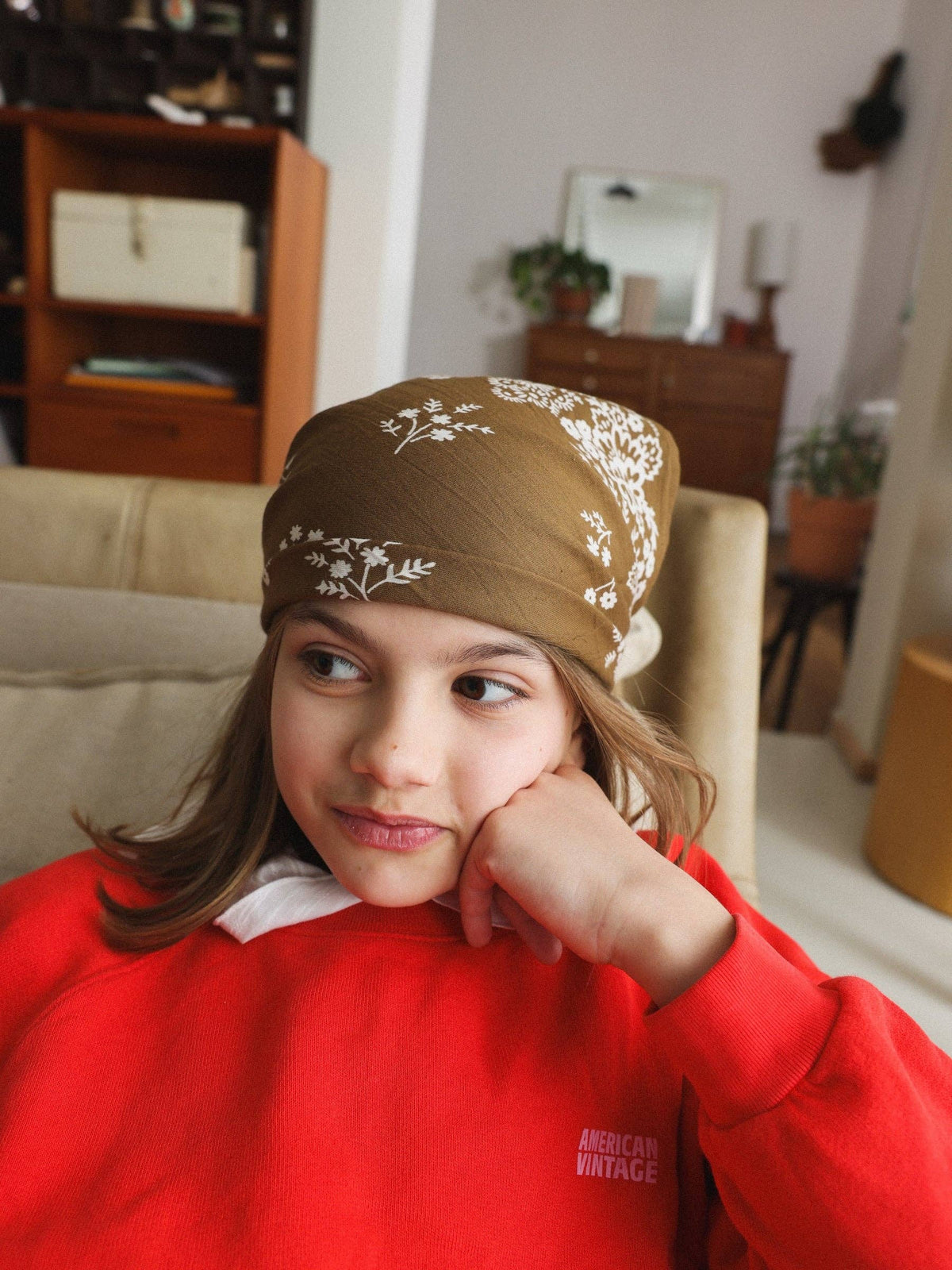Foulard Louisette mini - Mysore bandana Kaki