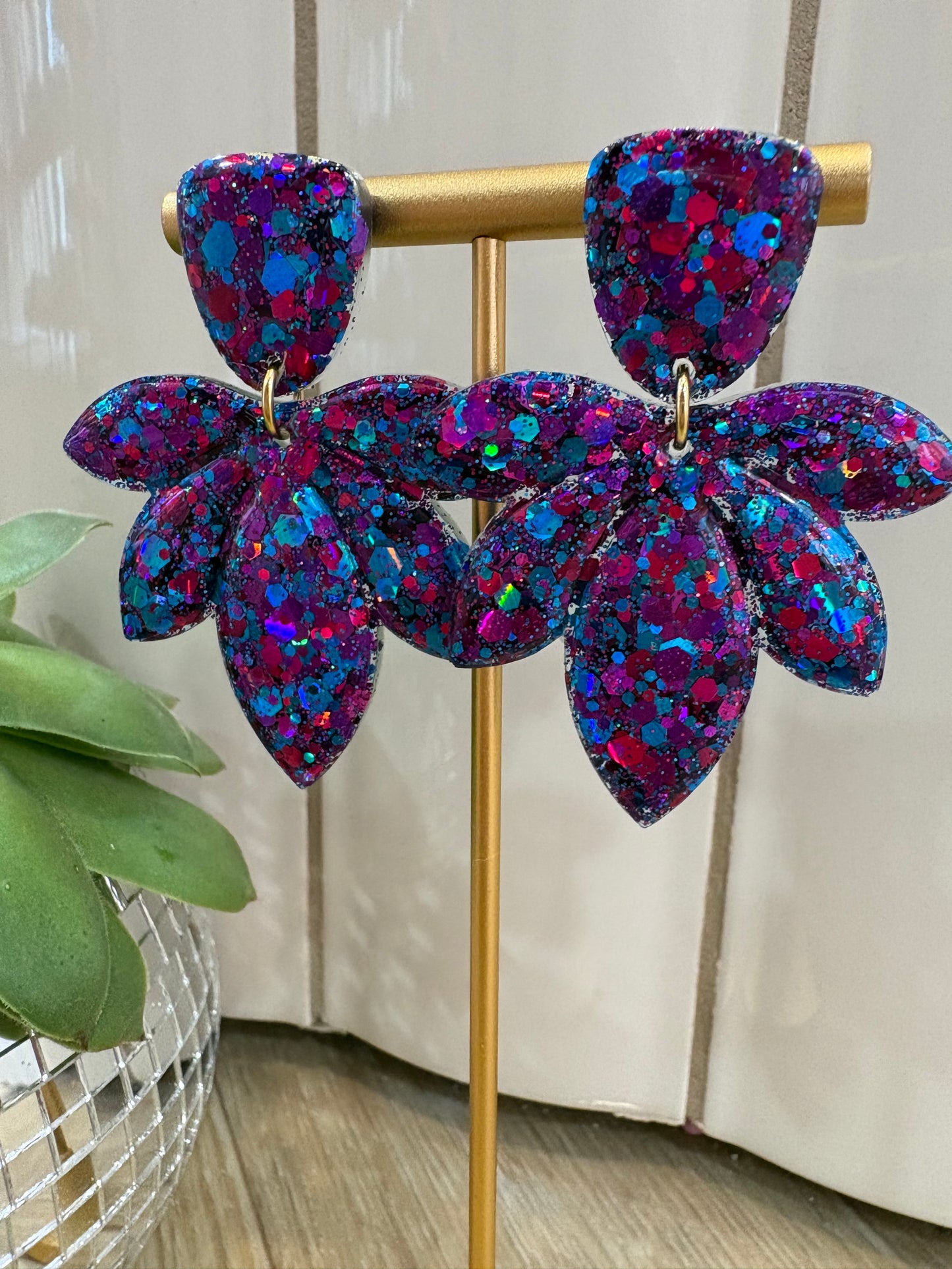 Boucles d'oreille pétales