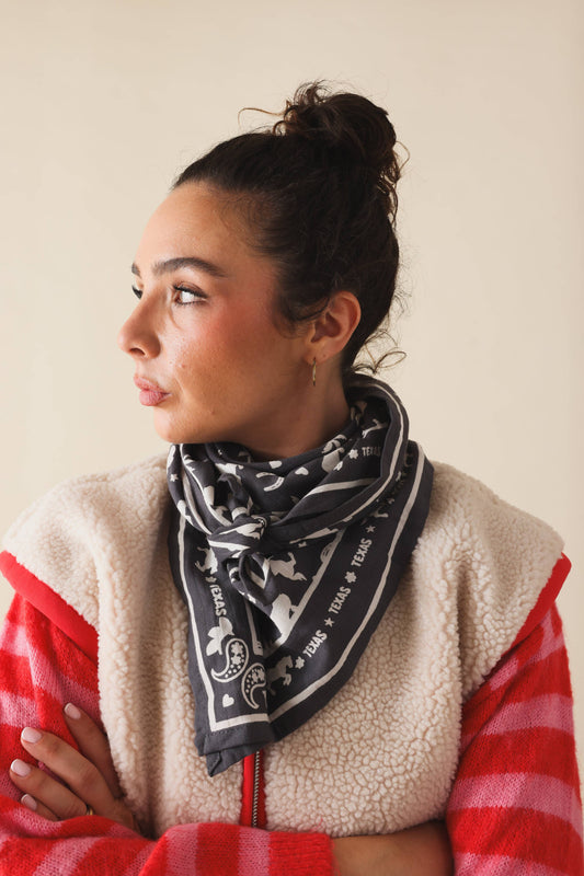 Foulard Louisette - Cowboy gris