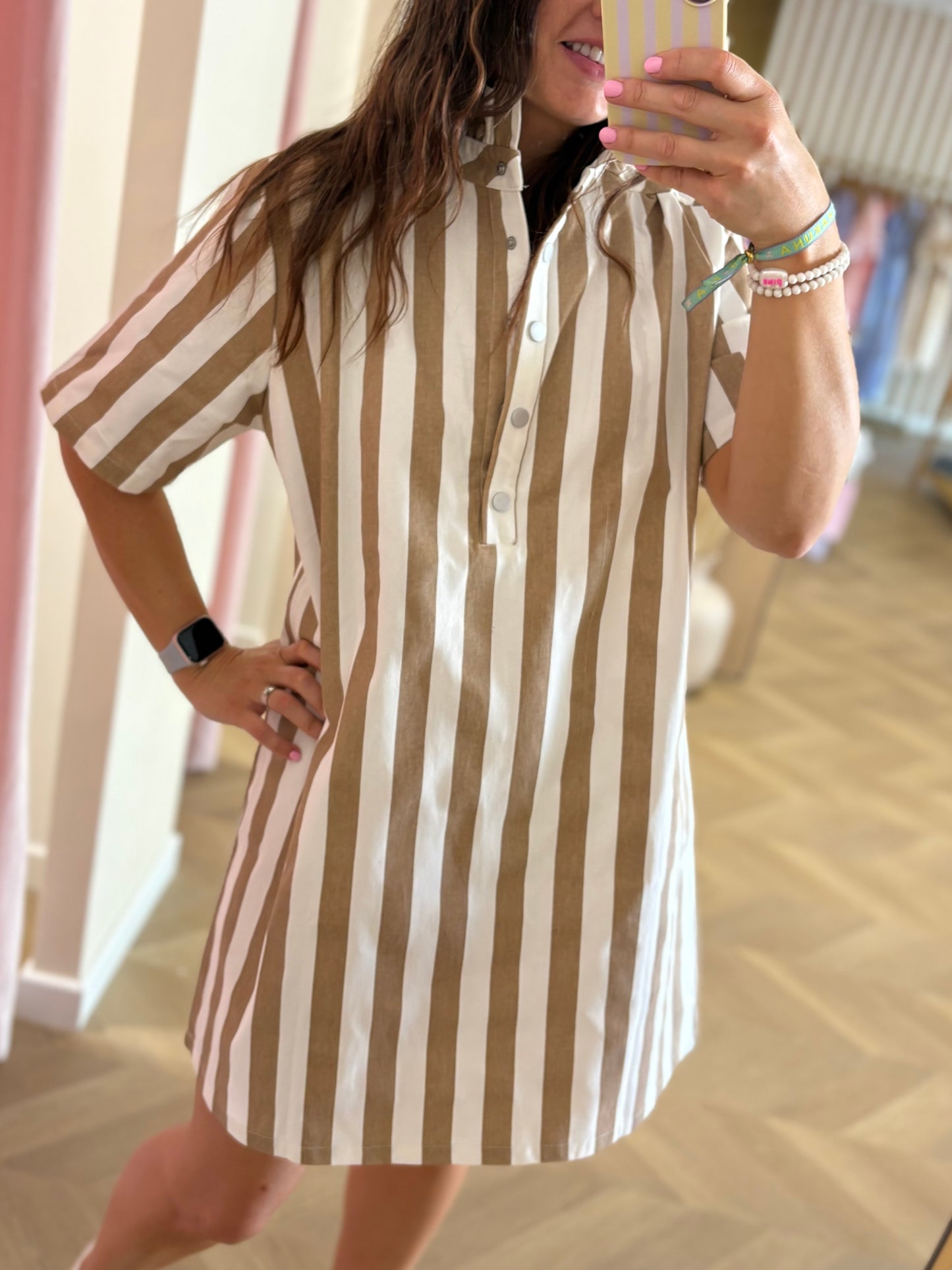 Robe Faustine rayée moka 🤎