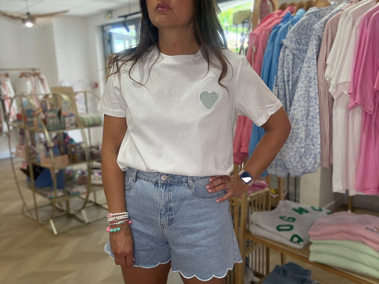 T-shirt Coeur Vert