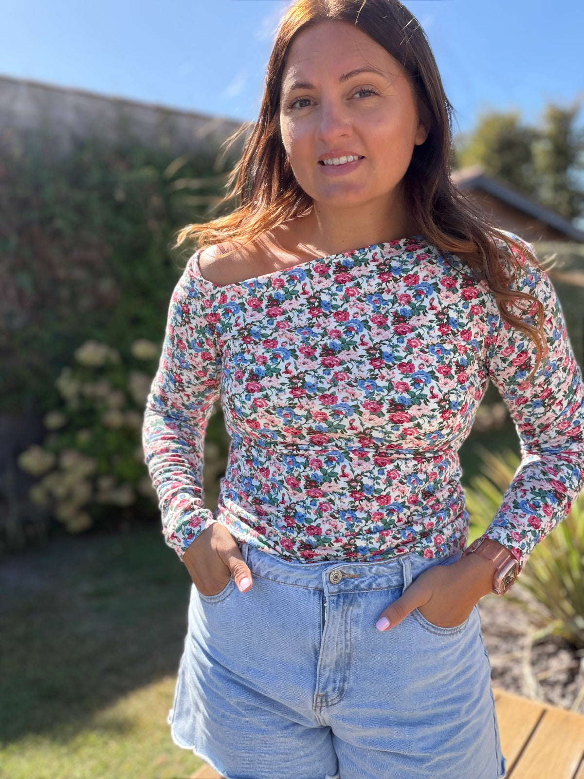 Top Serena bleu