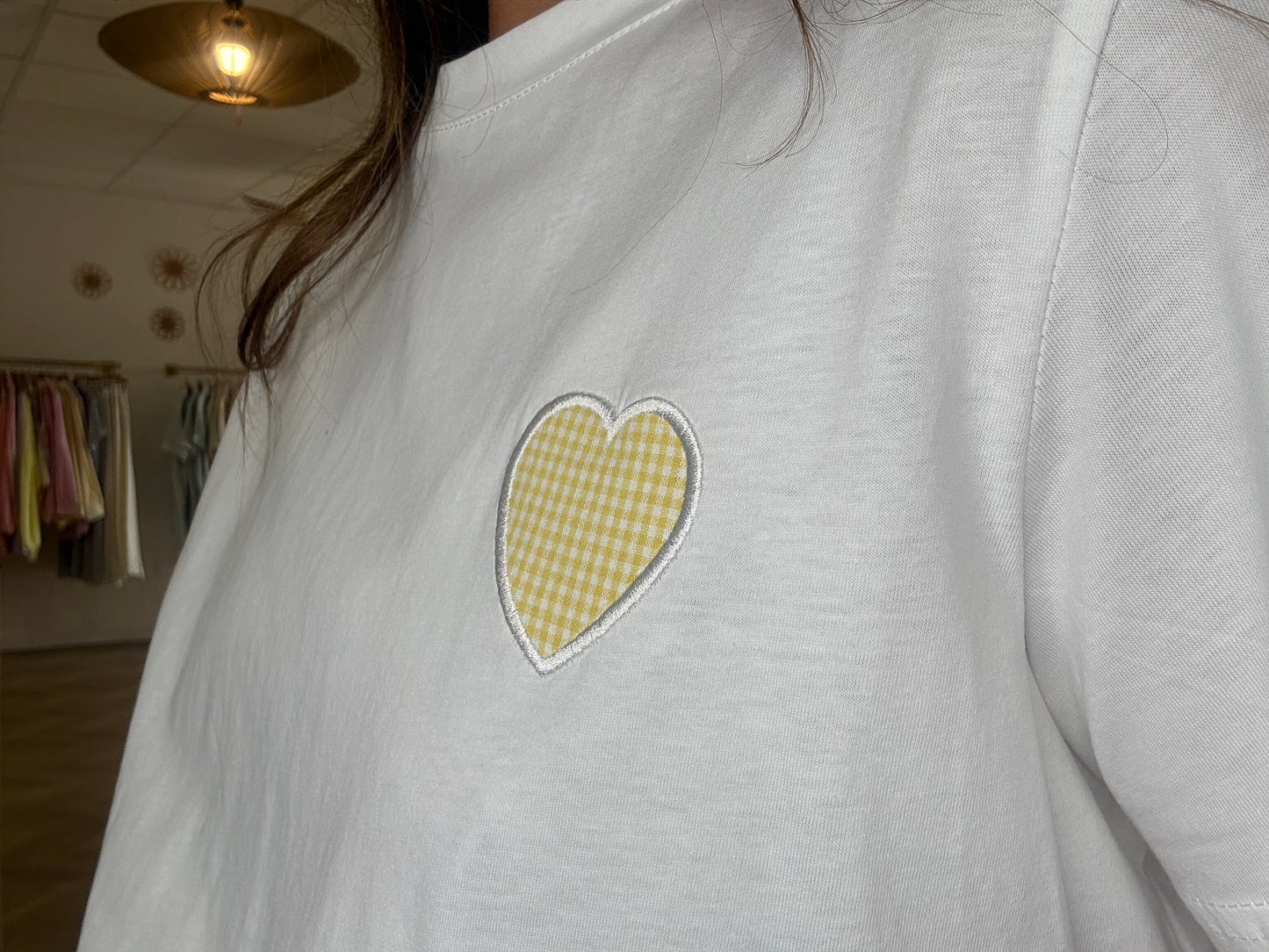 T-shirt Coeur Jaune