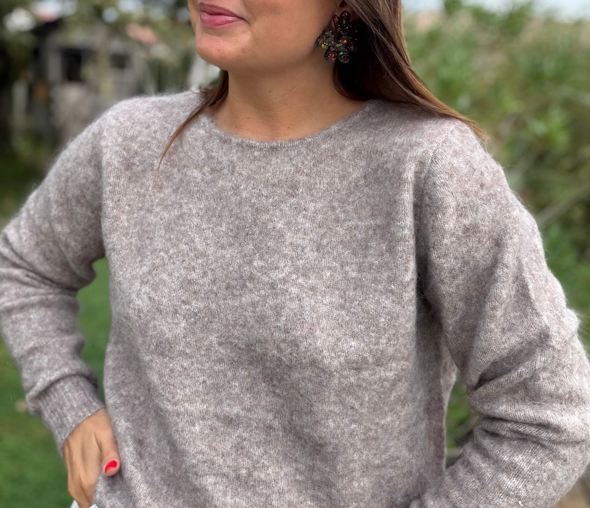 Pull Lalie taupe