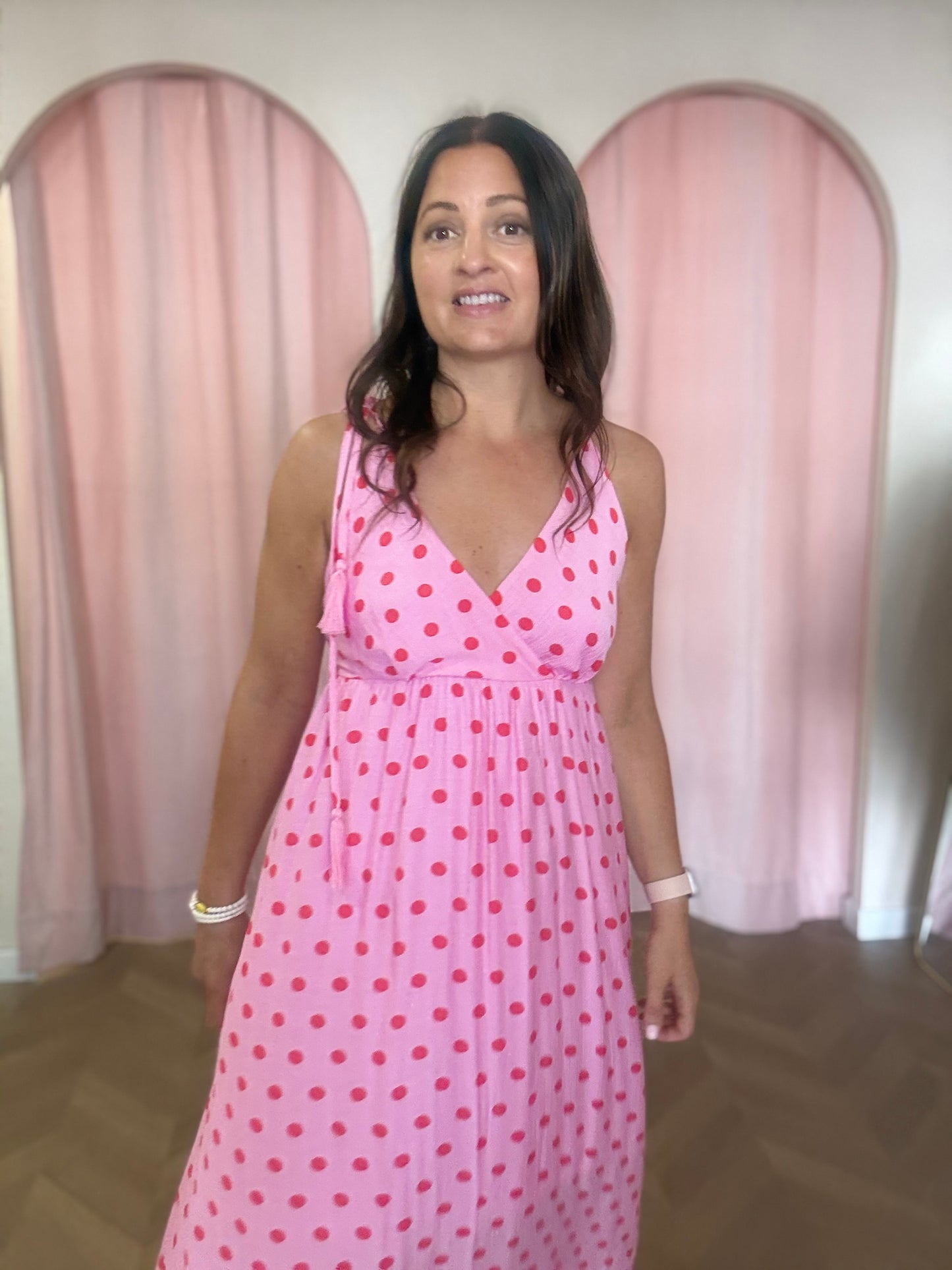 Robe Polka rose